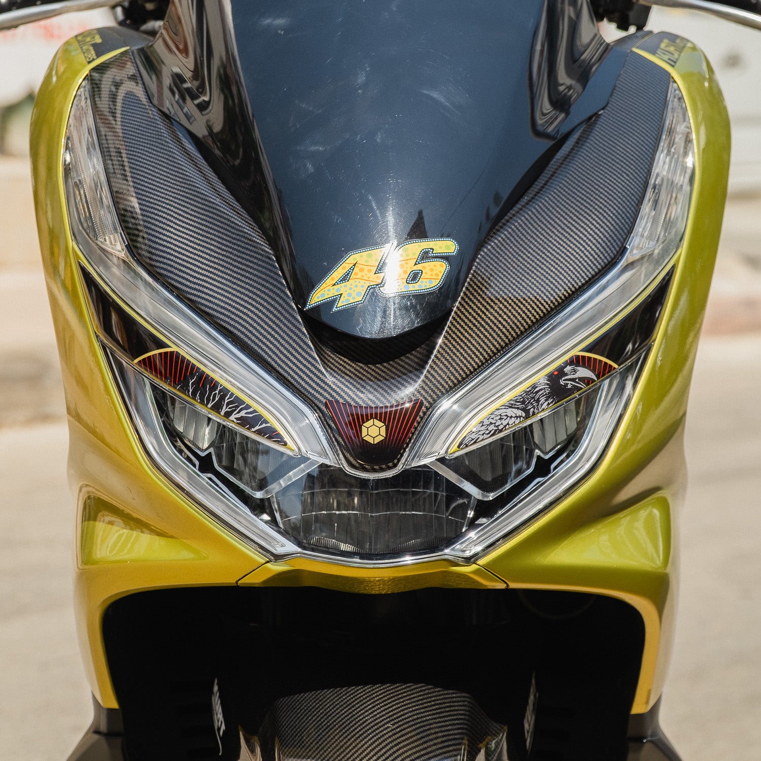 Honda PCX Scarlet Wing Tank Pad Set (2018-2020)