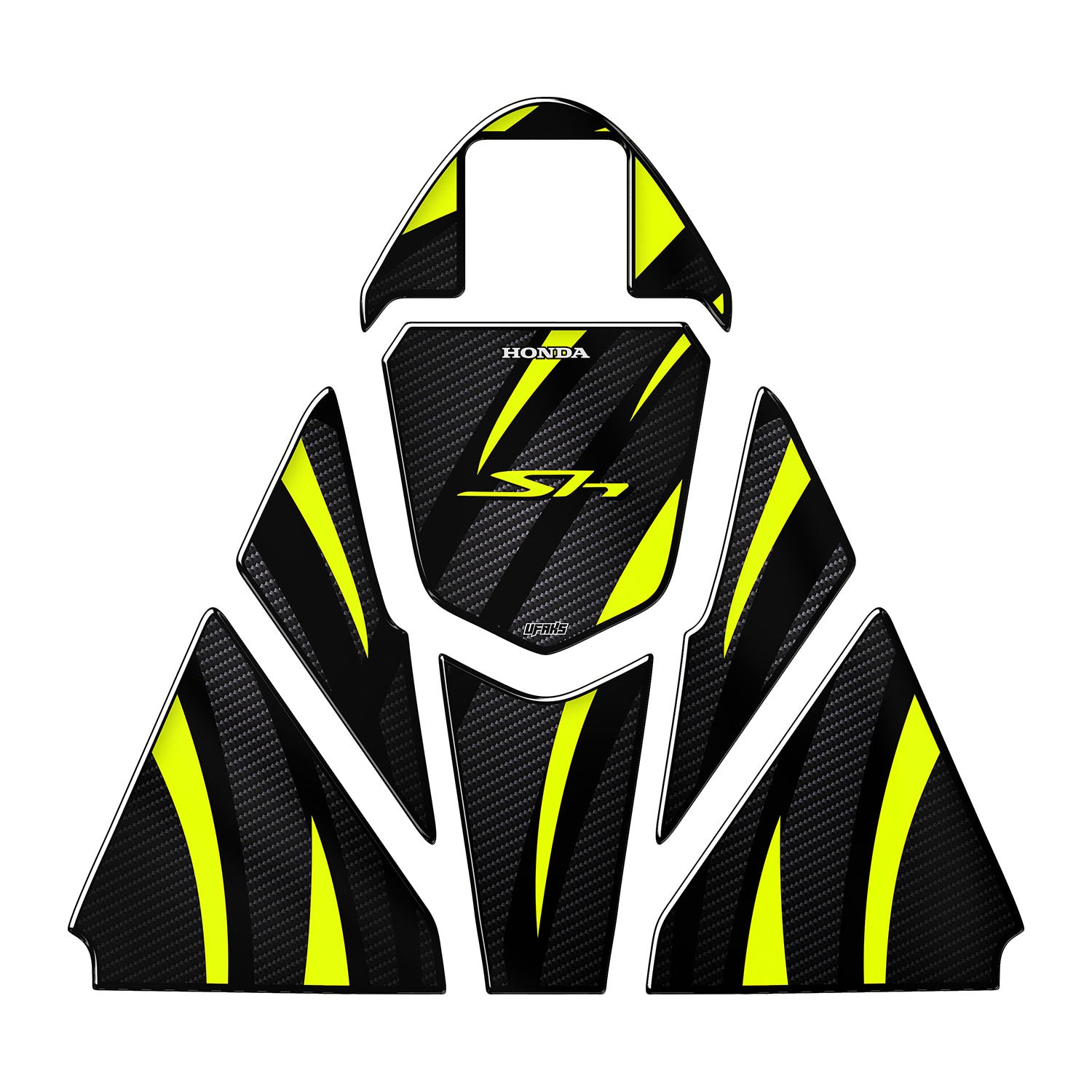 Honda SH125 Aesthetic Lines Tank Pad Seti #renk_florasan sarı