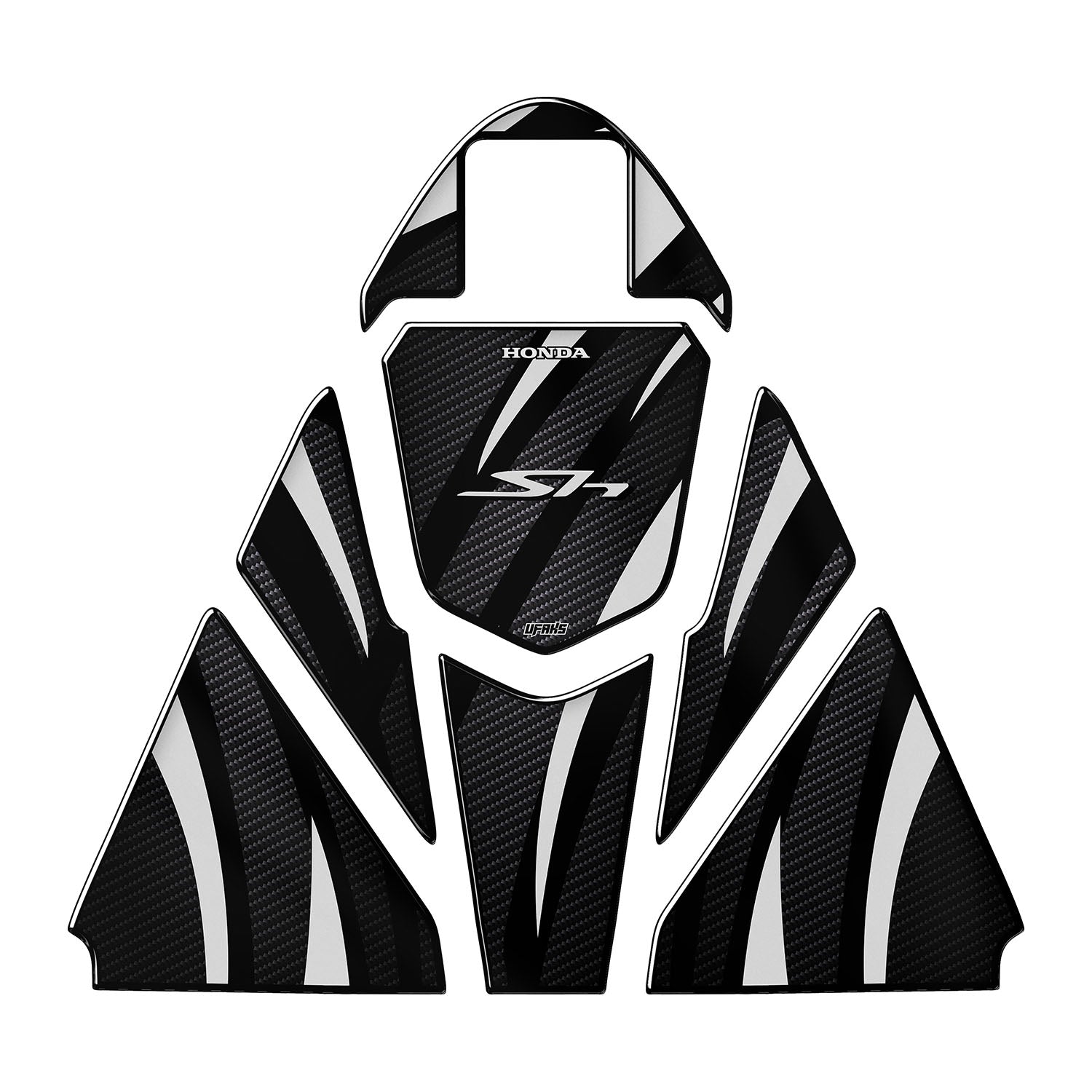 Honda SH125 Aesthetic Lines Tank Pad Seti #renk_gri