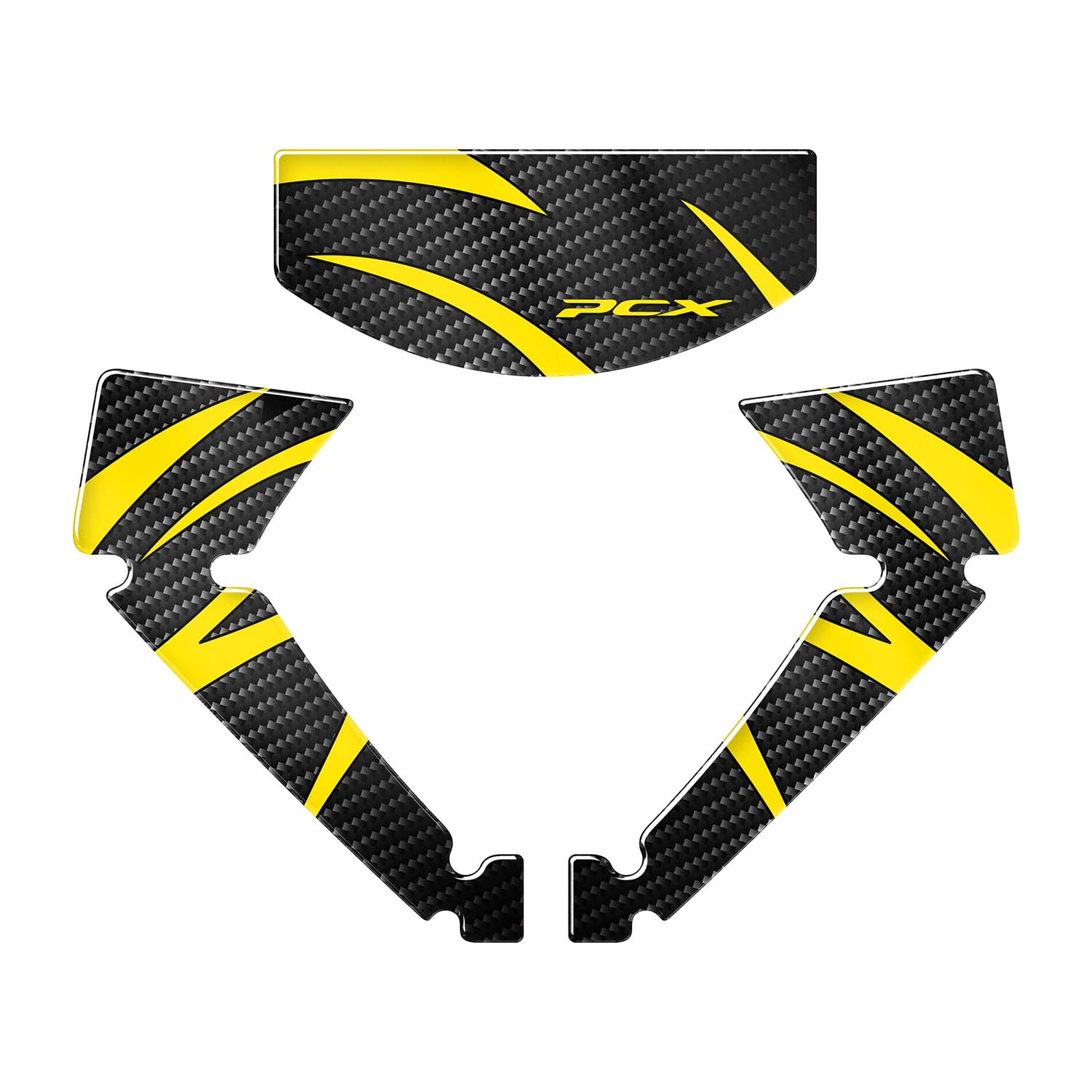 Honda PCX Aesthetic Lines Tank Pad Set (2025) Depo Pad #set_Çamurluk ve Gidon Seti #renk_sarı