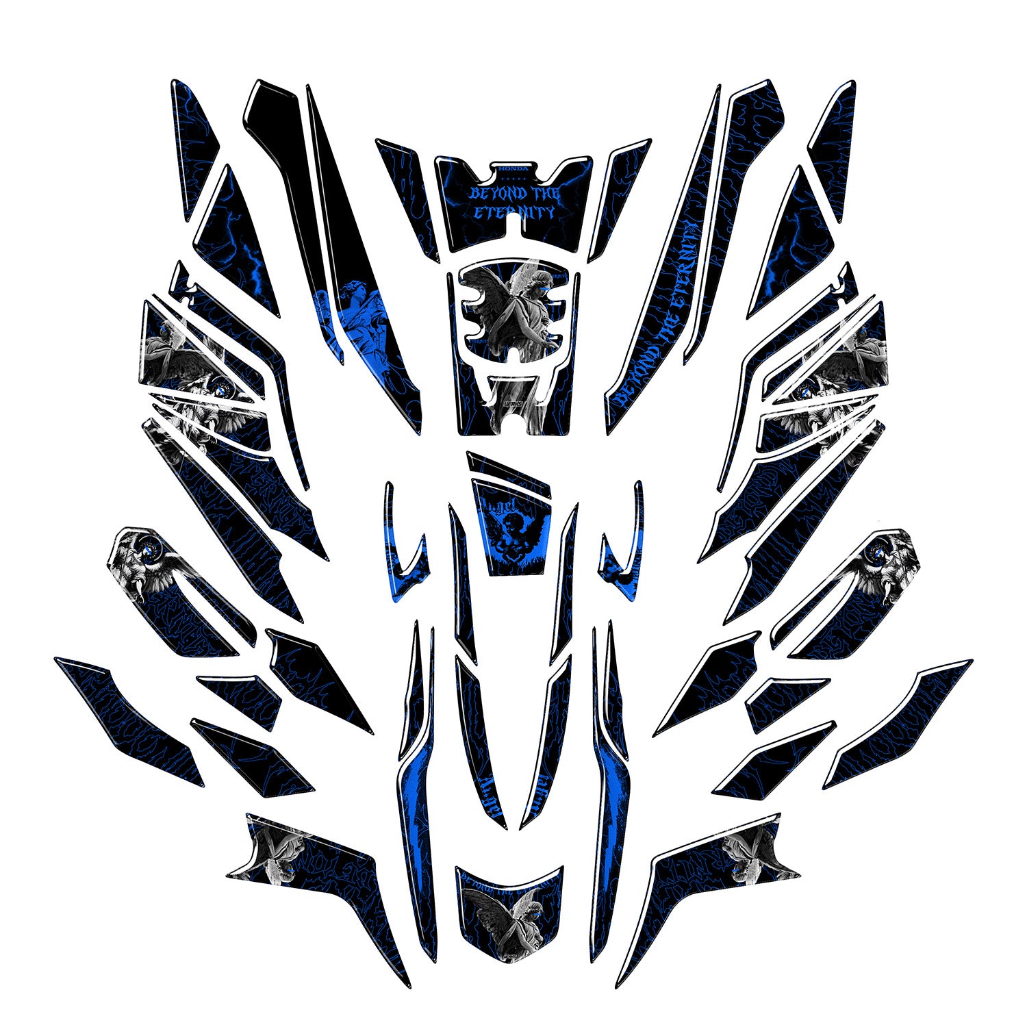 Honda PCX Beyond the Eternity Tank Pad Set (2025) #set_tam koruma seti #renk_mavi