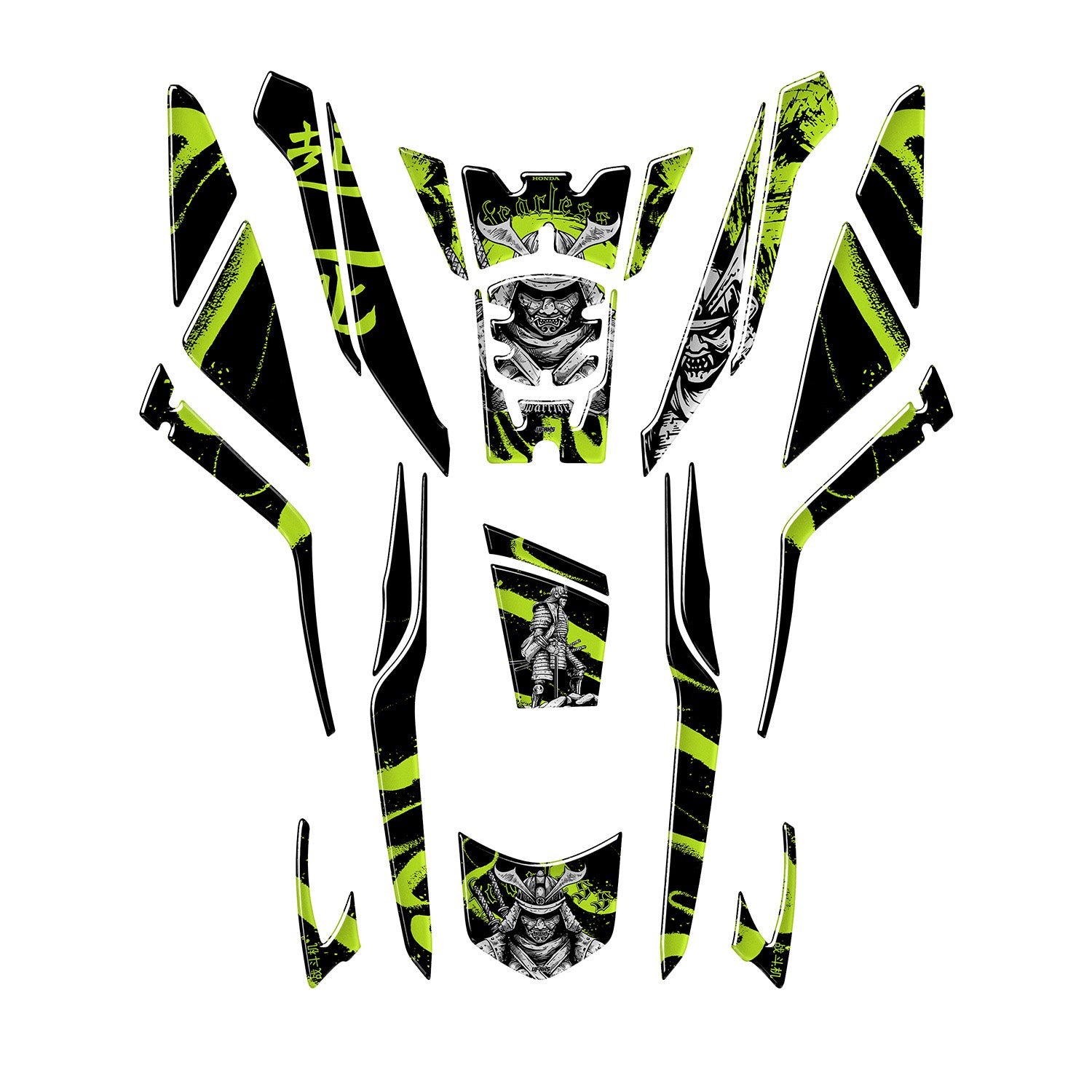 Honda PCX Fearless Warrior Tank Pad Set (2025) #set_tank pad set #renk_florasan sarı