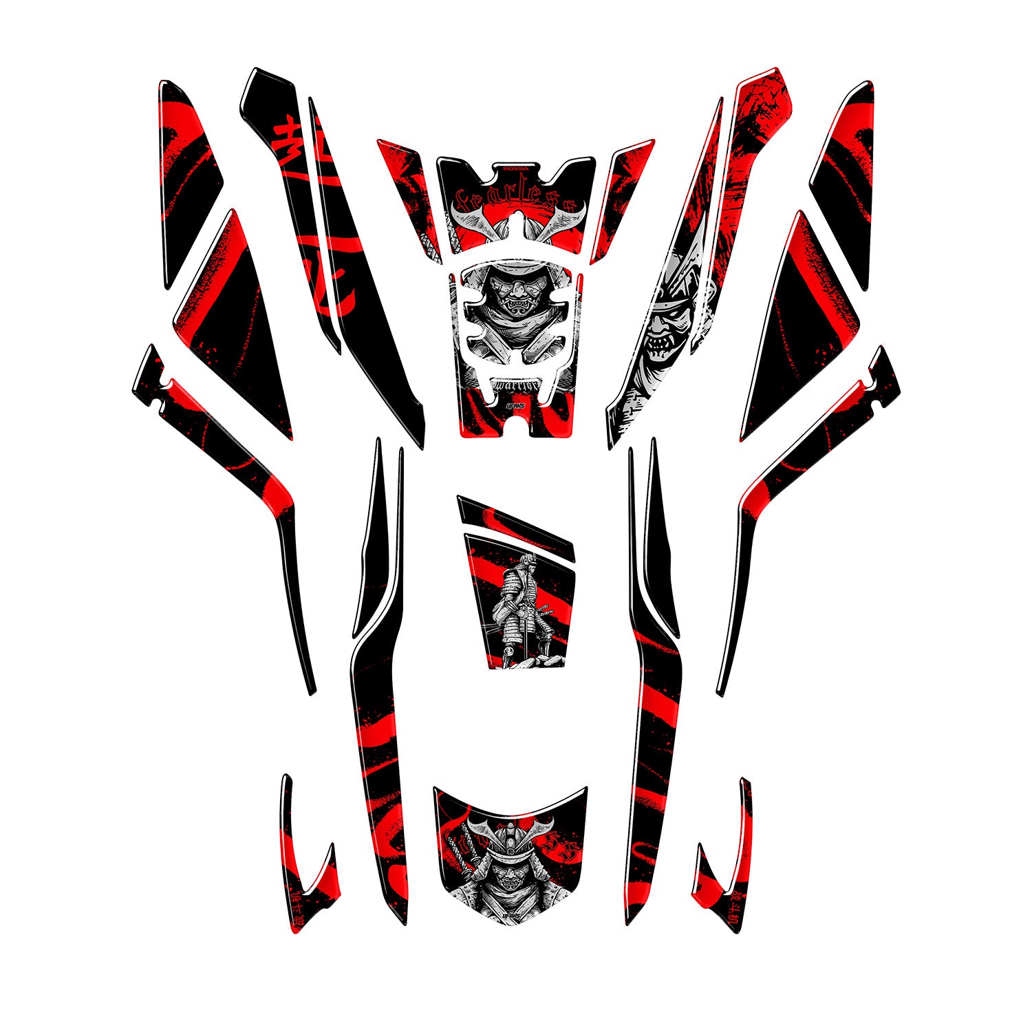 Honda PCX Fearless Warrior Tank Pad Set (2025) #set_tank pad set #renk_kırmızı