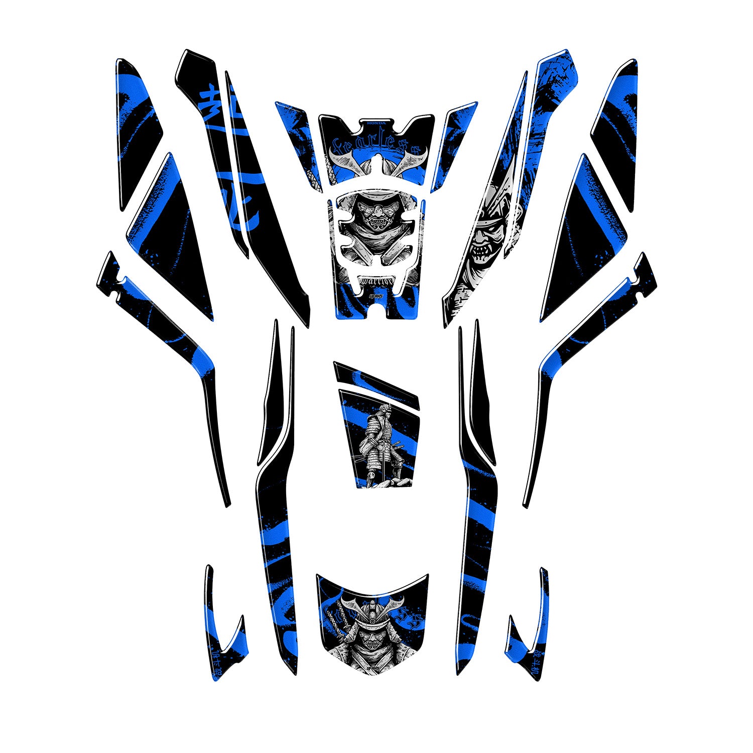 Honda PCX Fearless Warrior Tank Pad Set (2025) #set_tank pad set #renk_mavi