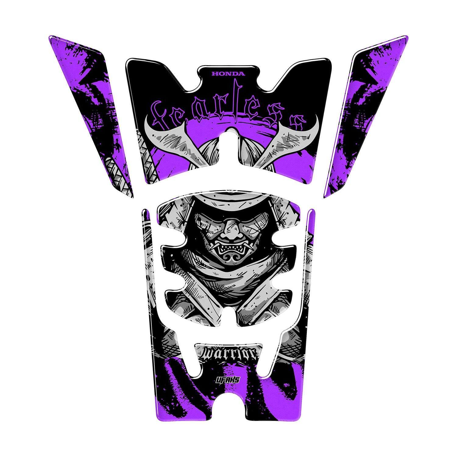 Honda PCX Fearless Warrior Tank Pad Set (2025) #set_depo pad #renk_mor