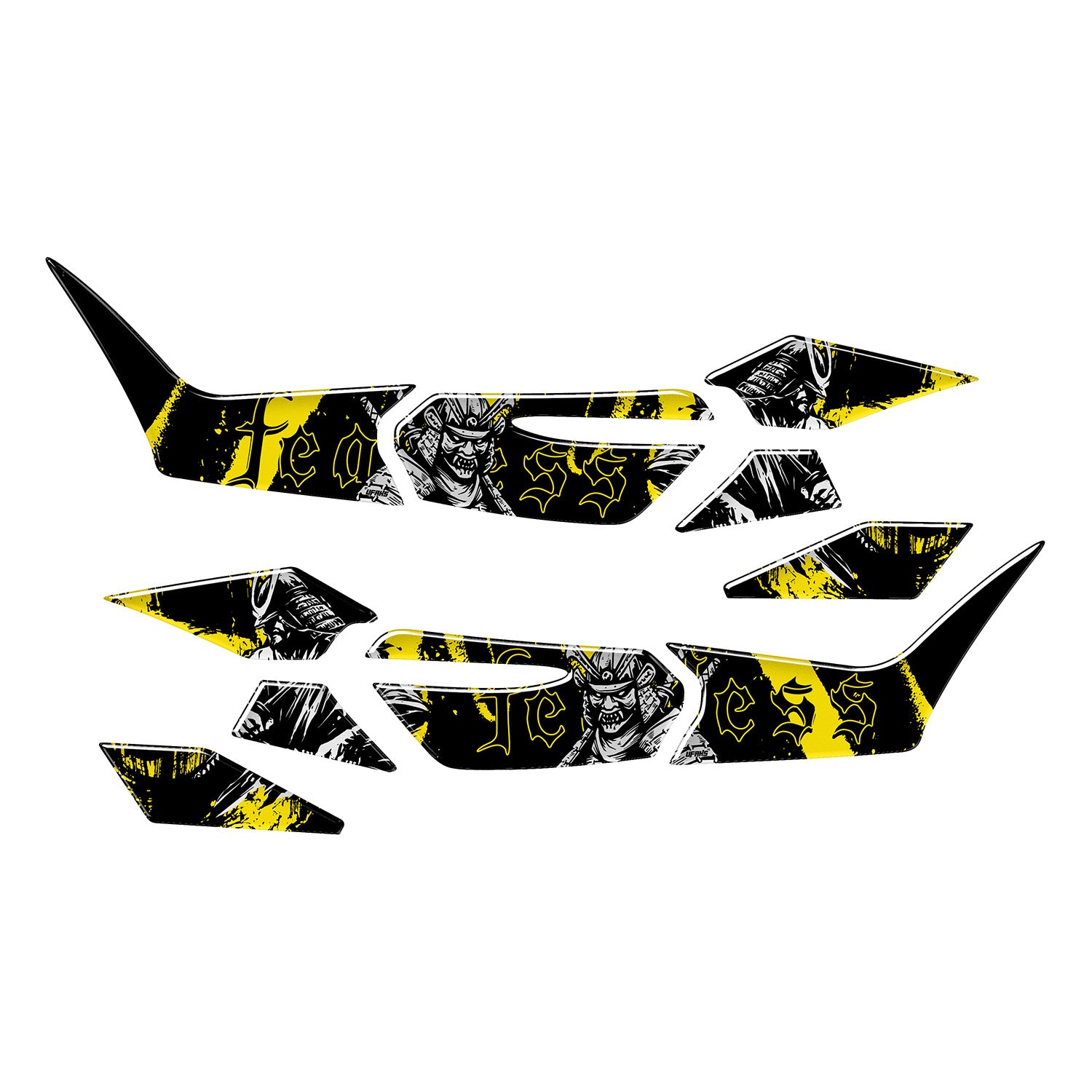 Honda PCX Fearless Warrior Tank Pad Set (2025) #set_yan pad set #renk_sarı