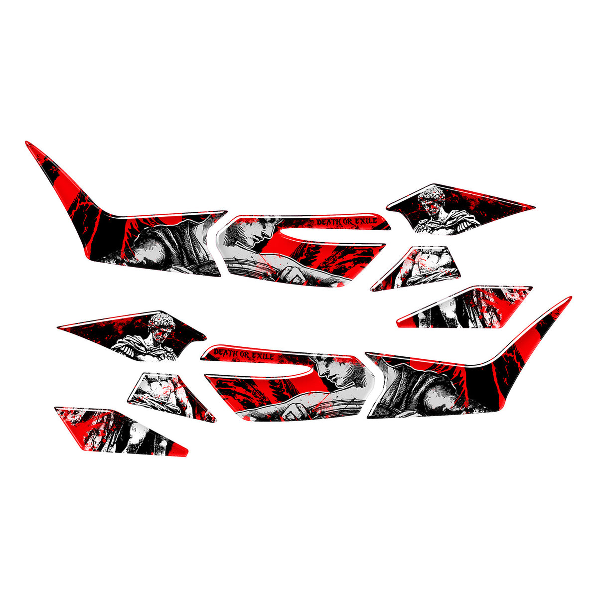 Honda PCX Titan Tank Pad Set (2025-2026) #set_yan pad set #renk_kırmızı