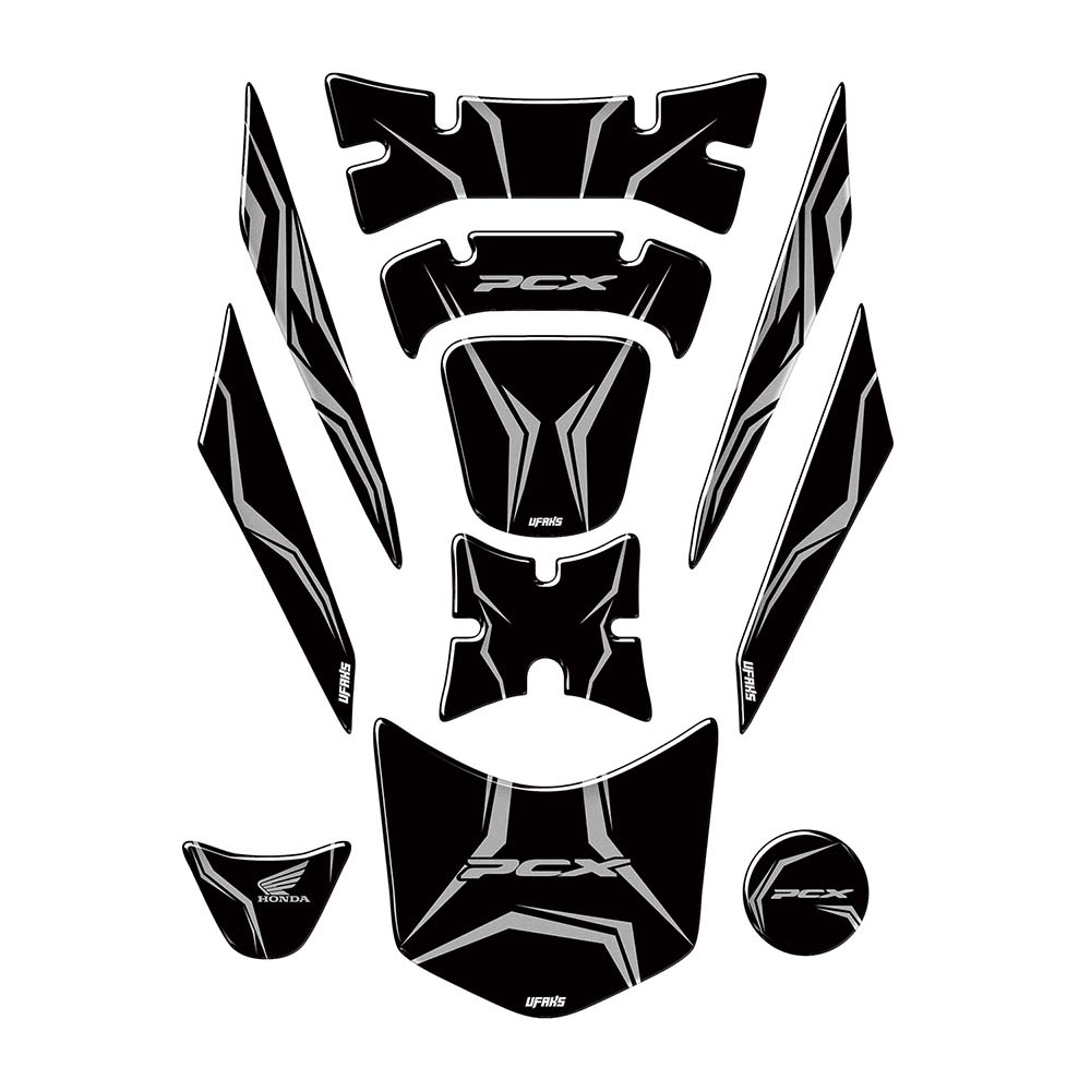 Honda PCX Uyumlu Tank Pad Set (2018-2020) #renk_gri