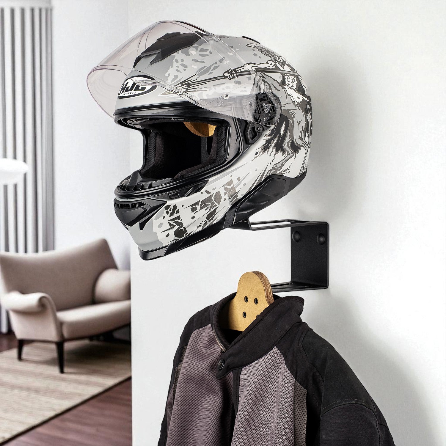 Kask Standı – Duvara Monte Kask Askısı (Tüm Kasklar ile Uyumlu)