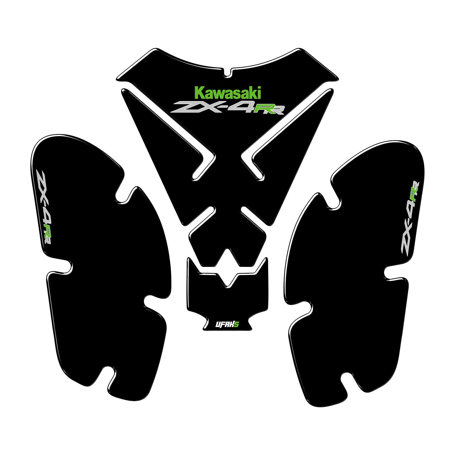 Kawasaki Ninja ZX-4RR Siyah Tank Pad Seti (2023-2025)