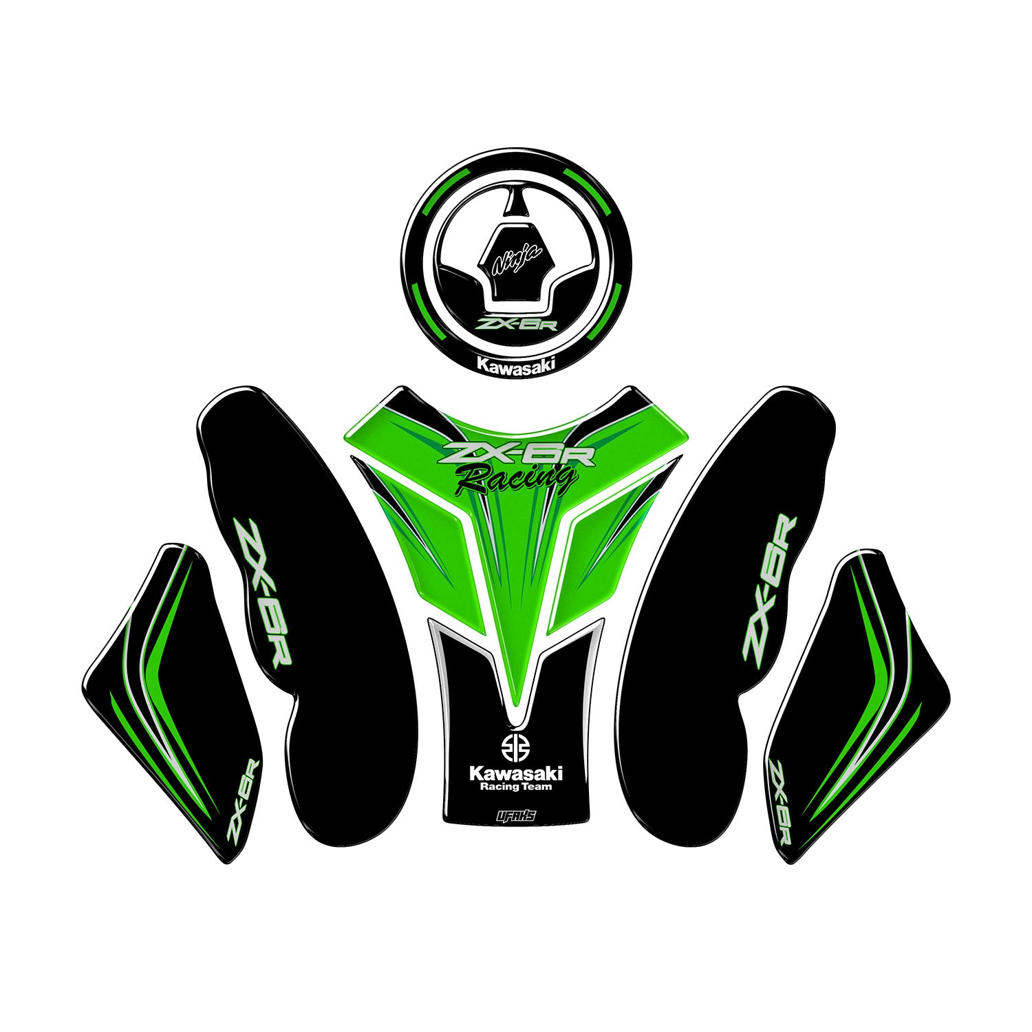 Kawasaki Ninja ZX-6R TrackLine Tank Pad Seti (2019-2025)