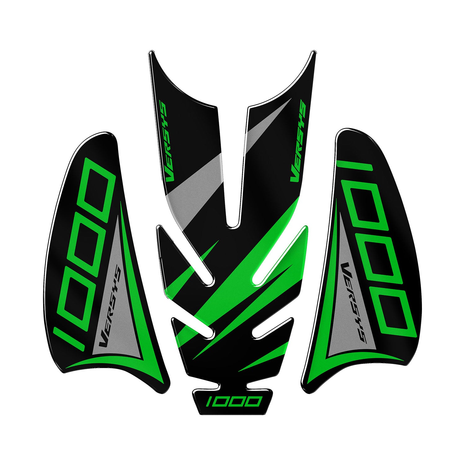 Kawasaki Versys 1000 Siyah Tank Pad Seti (2019-2025)