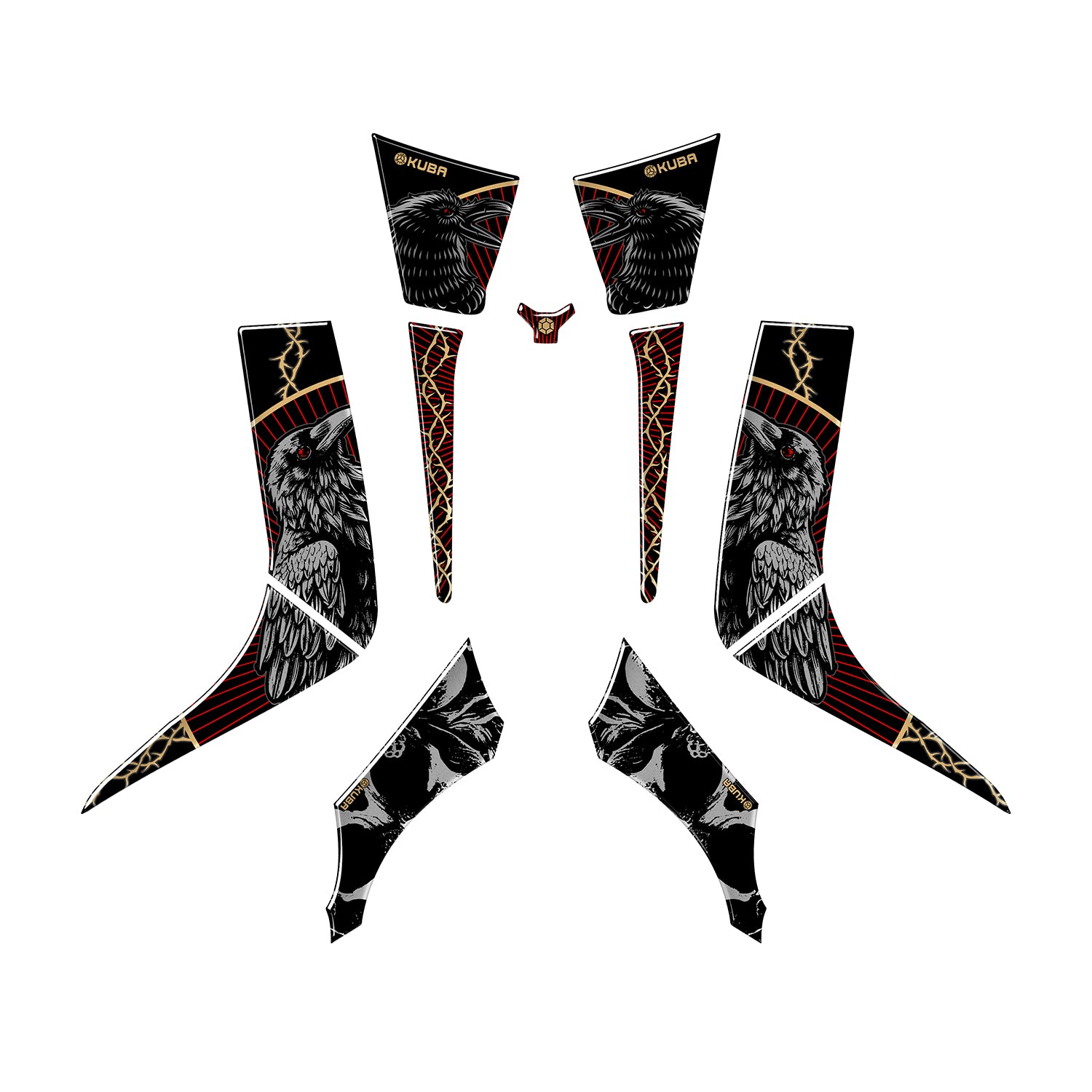 Kuba NewCity 50 Scarlet Wing Tank Pad Set (2024-2026)