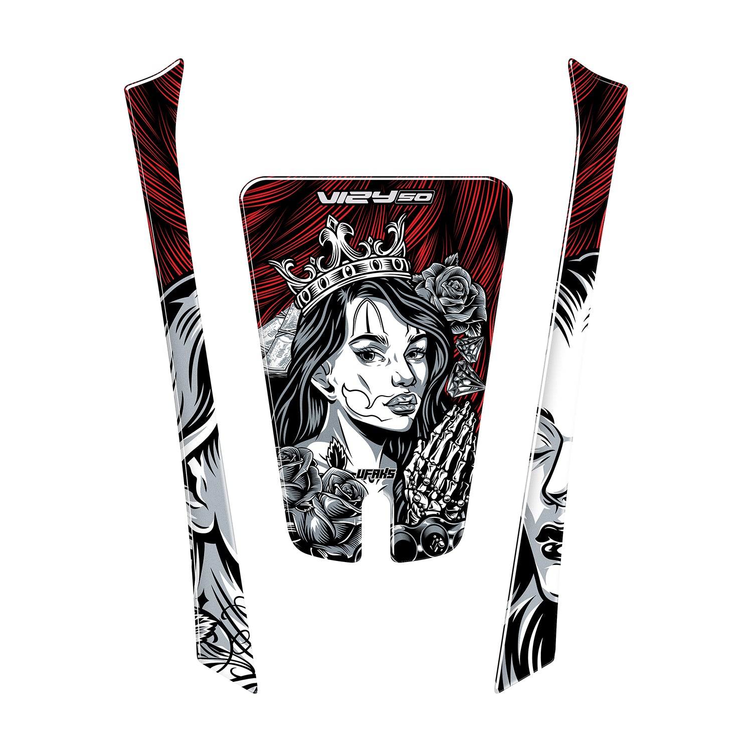 Kuba Vizy 50 Shadow Queen Tank Pad Set (2026) #renk_kırmızı