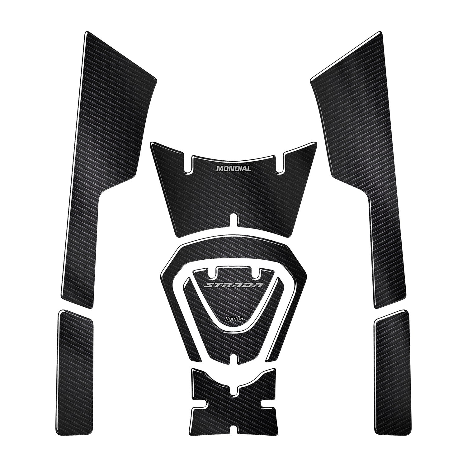 Mondial Strada 125 Karbon Tasarımlı Tank Pad Seti