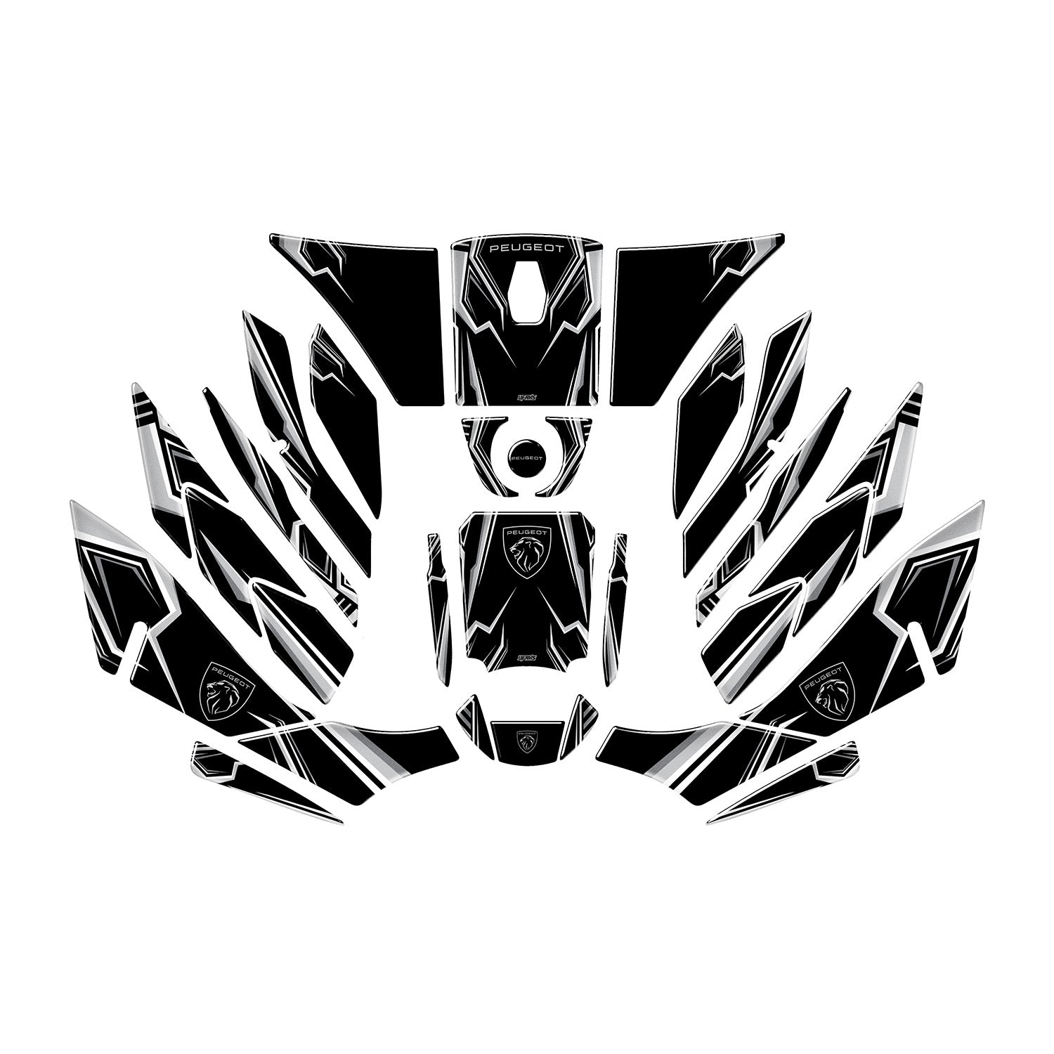 Peugeot Pulsion 125 Grey Line Tank Pad Seti (2023-2025)