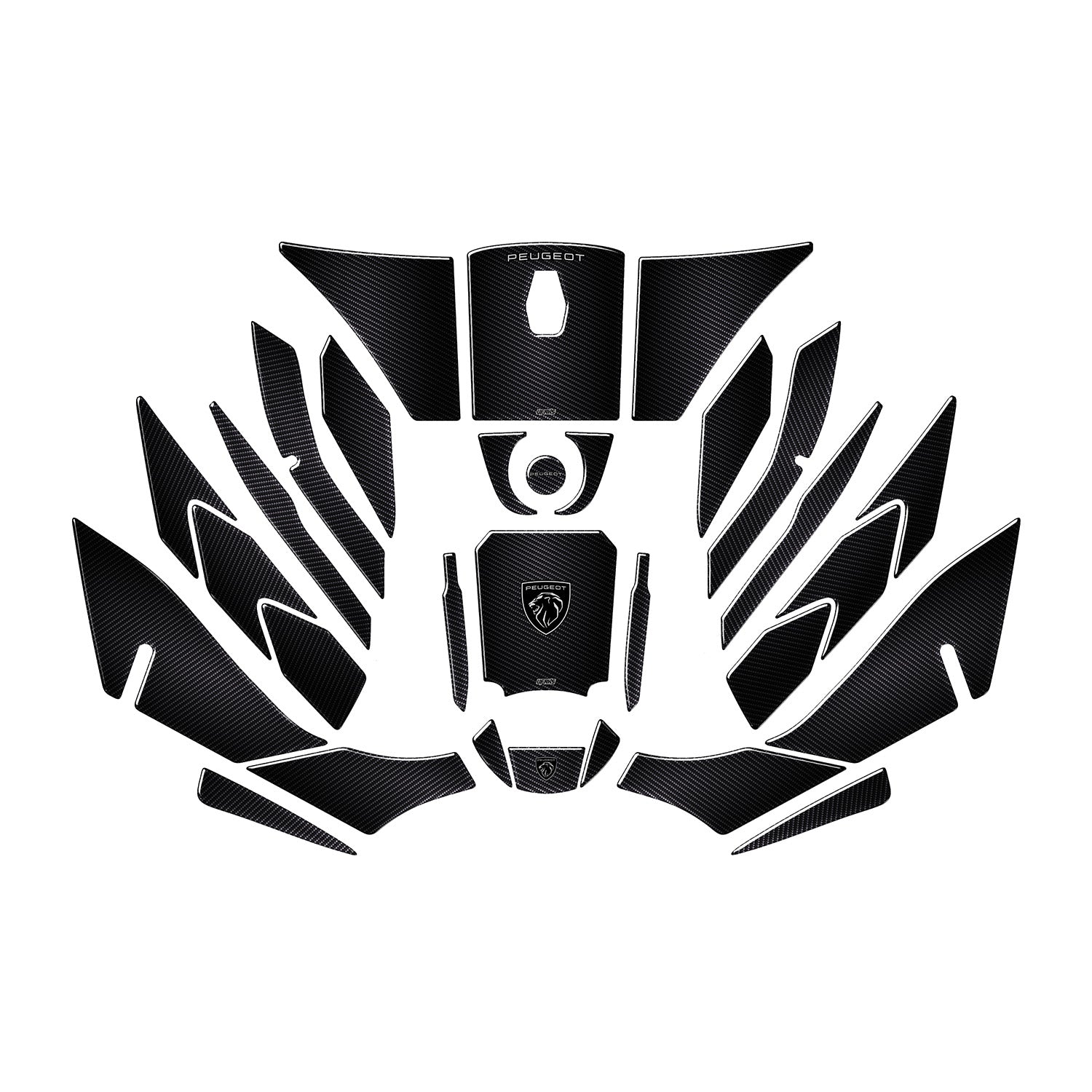 Peugeot Pulsion 125 Karbon Tasarımlı Tank Pad Seti (2023-2025)