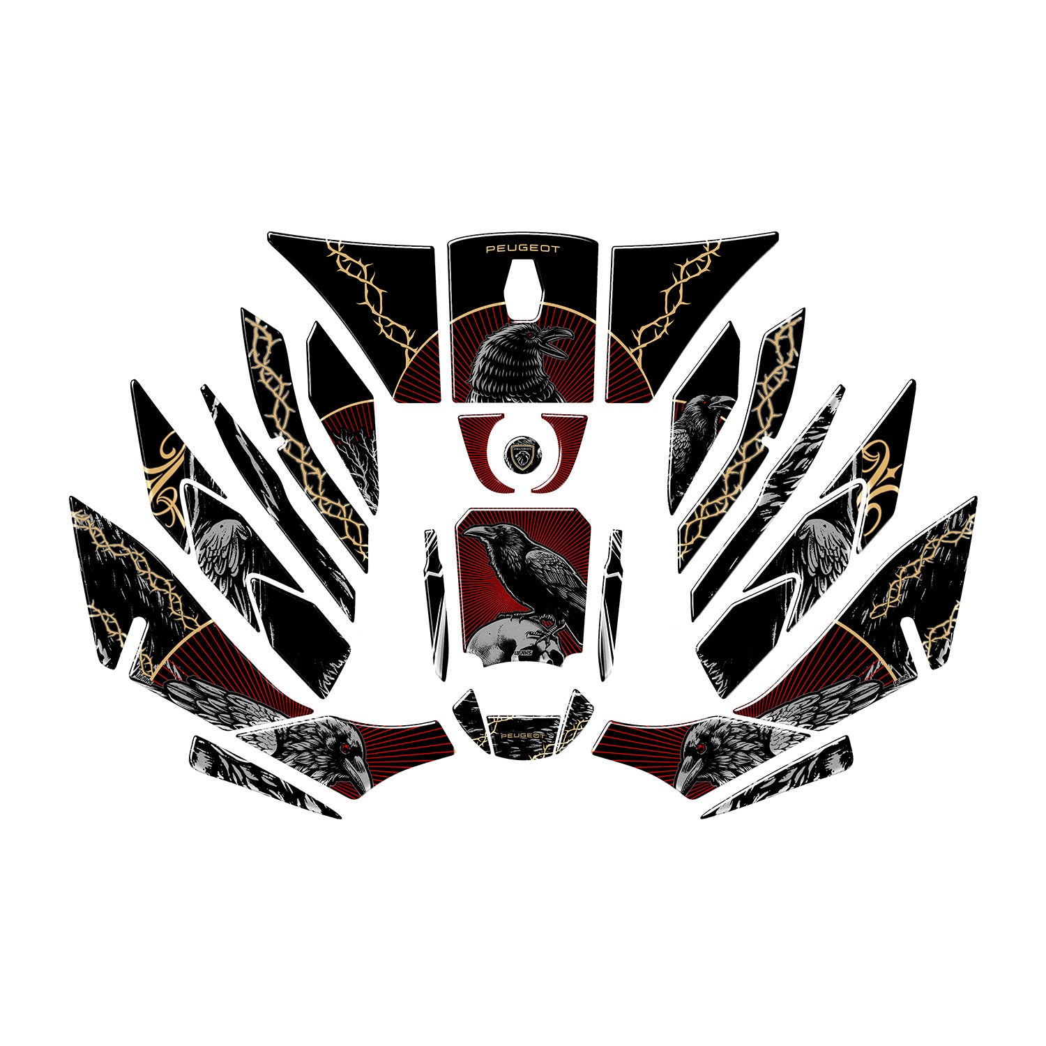 Peugeot Pulsion 125 Scarlet Wing Tank Pad Seti (2023-2025)