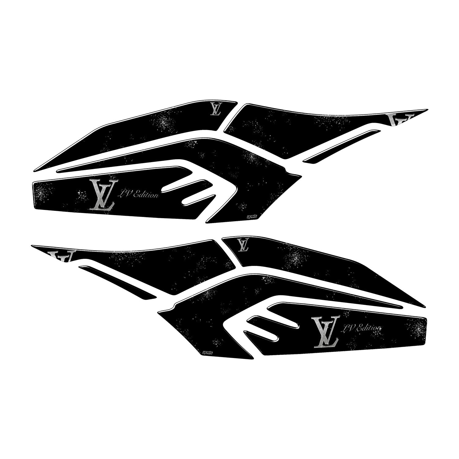 RKS RZ 250S - Zontes - LV Tasarımlı Tank Pad Set (2024-2025) #set_yan pad set #renk_gümüş