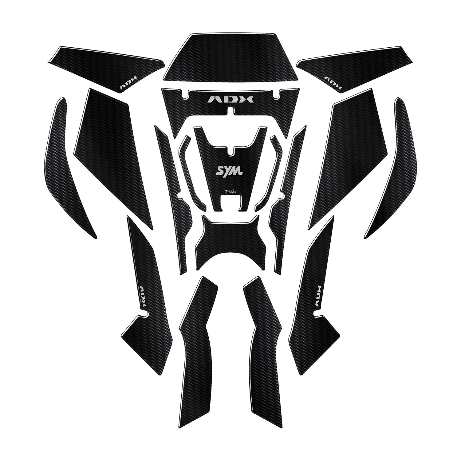 SYM ADX 125 Karbon Tasarımlı Tank Pad Seti (2023-2024)
