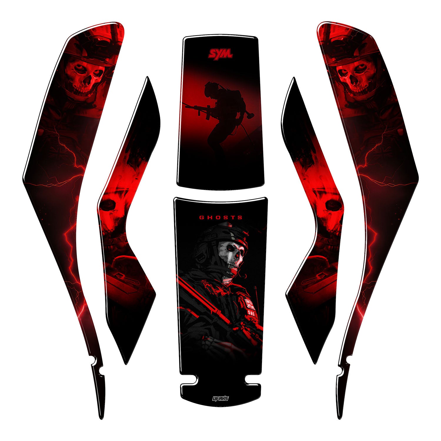 SYM Jet X 125 Ghost Tank Pad Seti #renk_hellfire