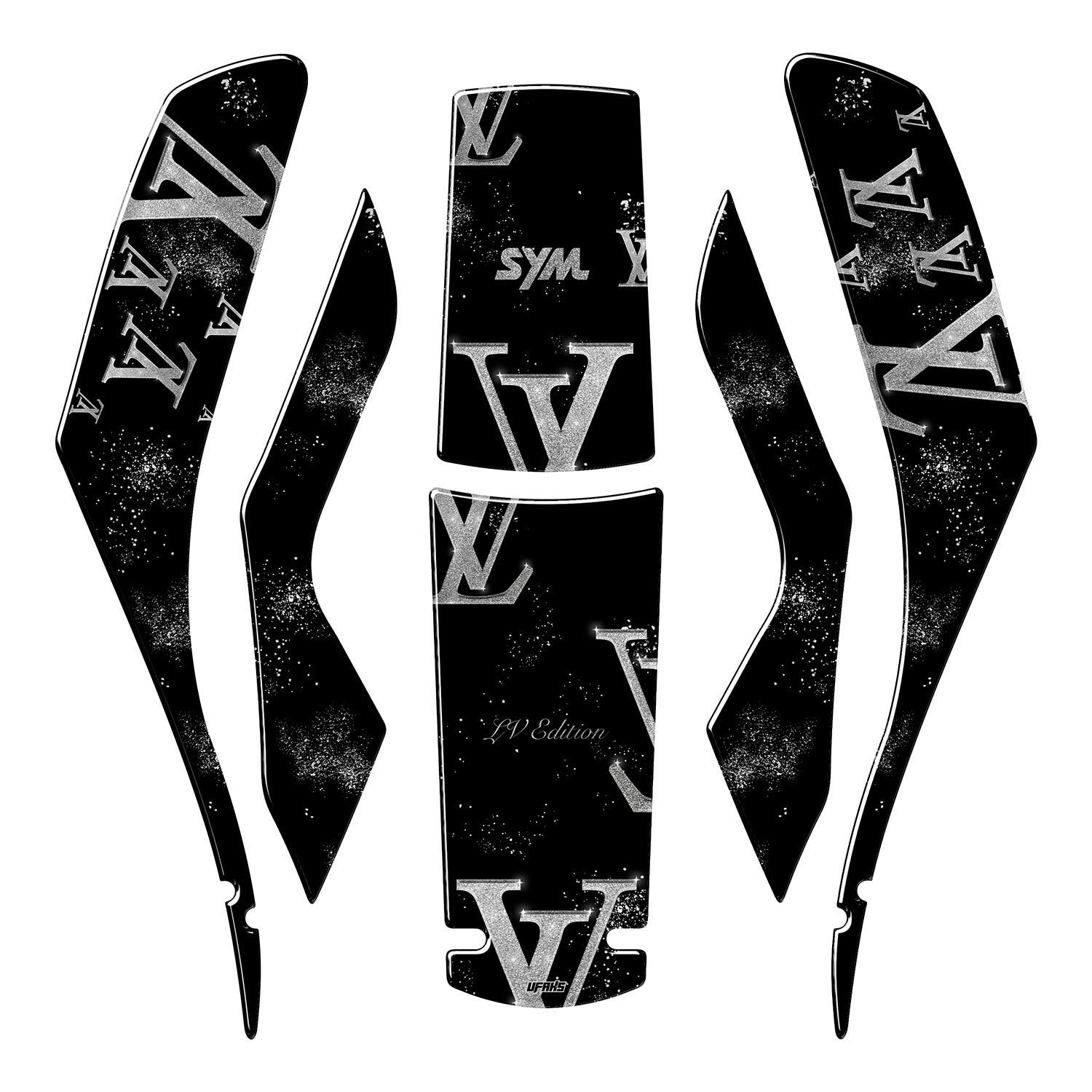 SYM Jet X 125 LV Tasarımlı Tank Pad Seti #renk_gümüş