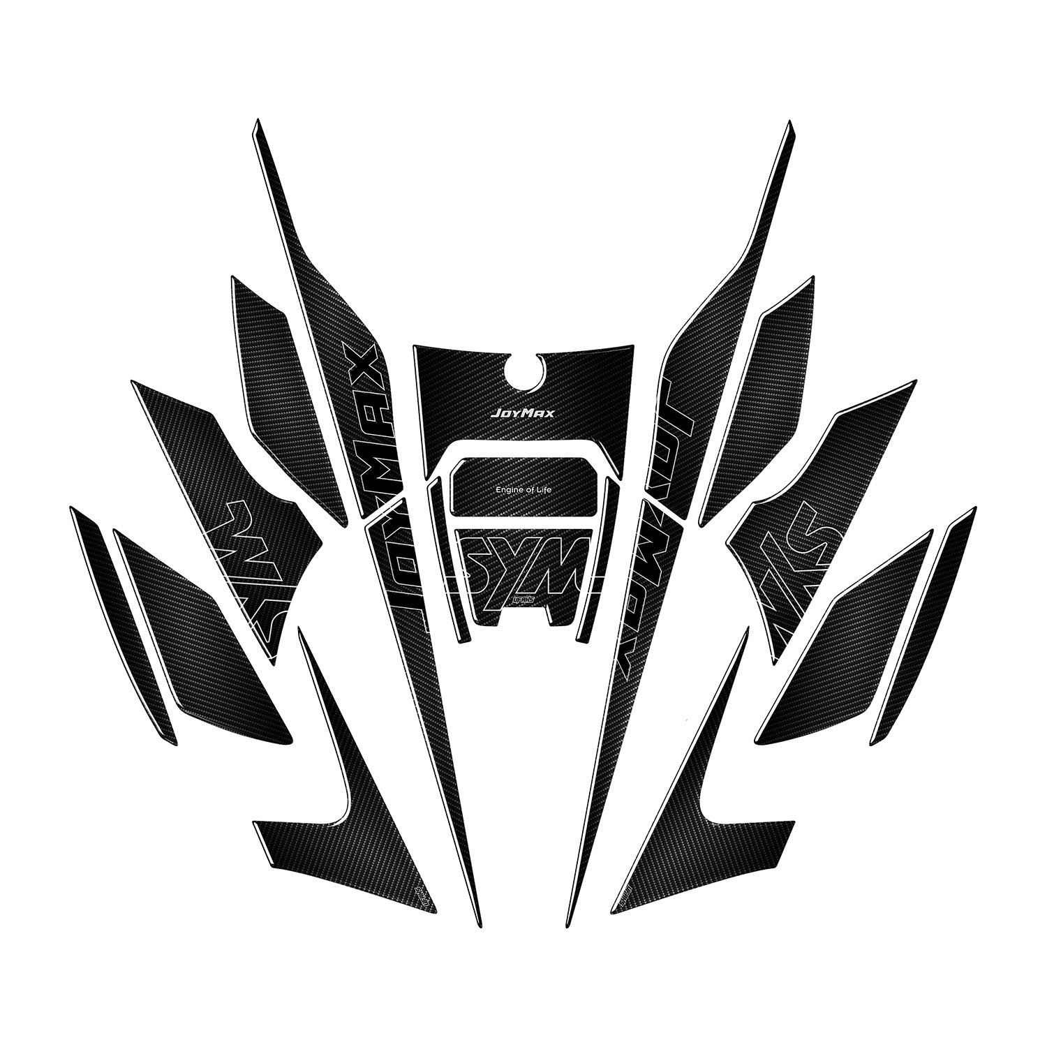 SYM Joymax Z 250 Karbon Desenli Tank Pad Seti (2025)