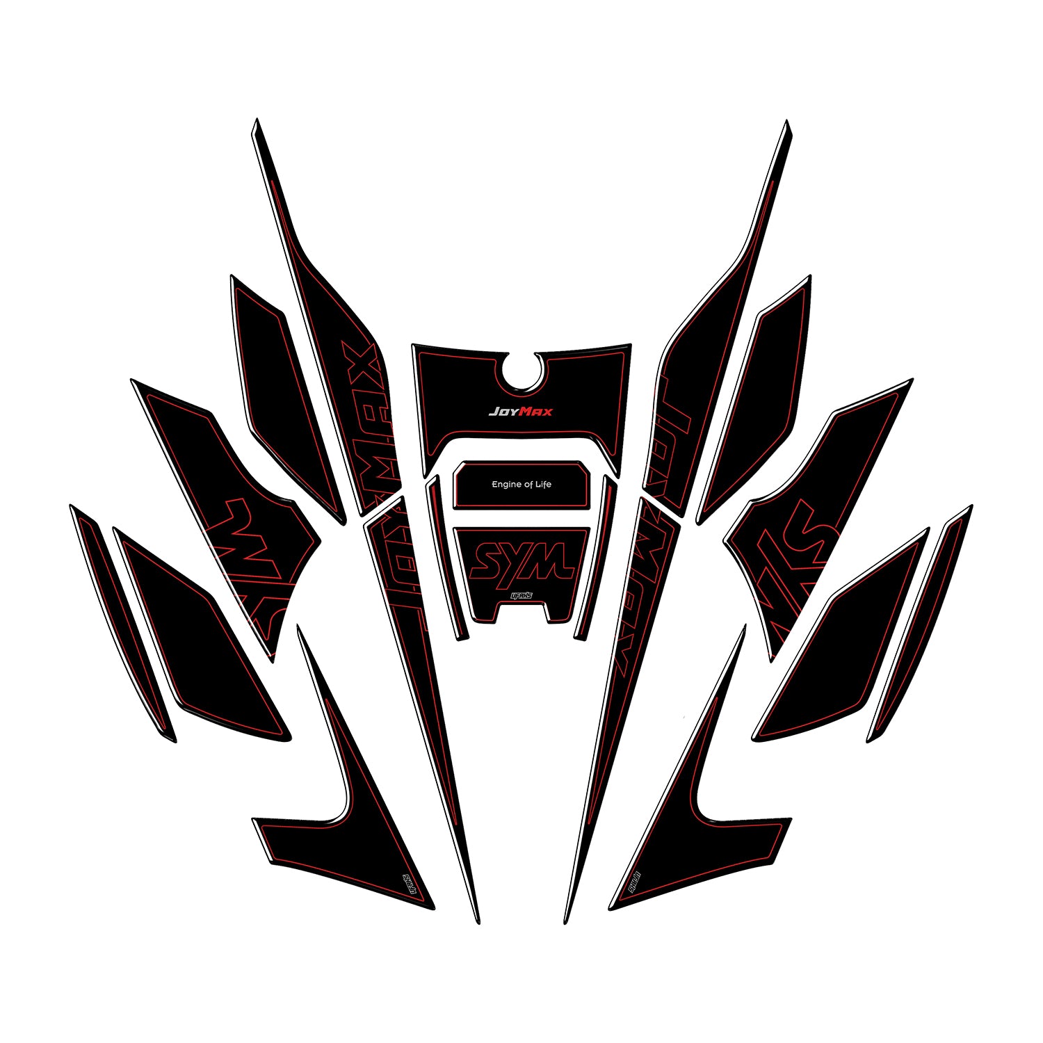 SYM Joymax Z 250 RedLine Tank Pad Seti (2025)