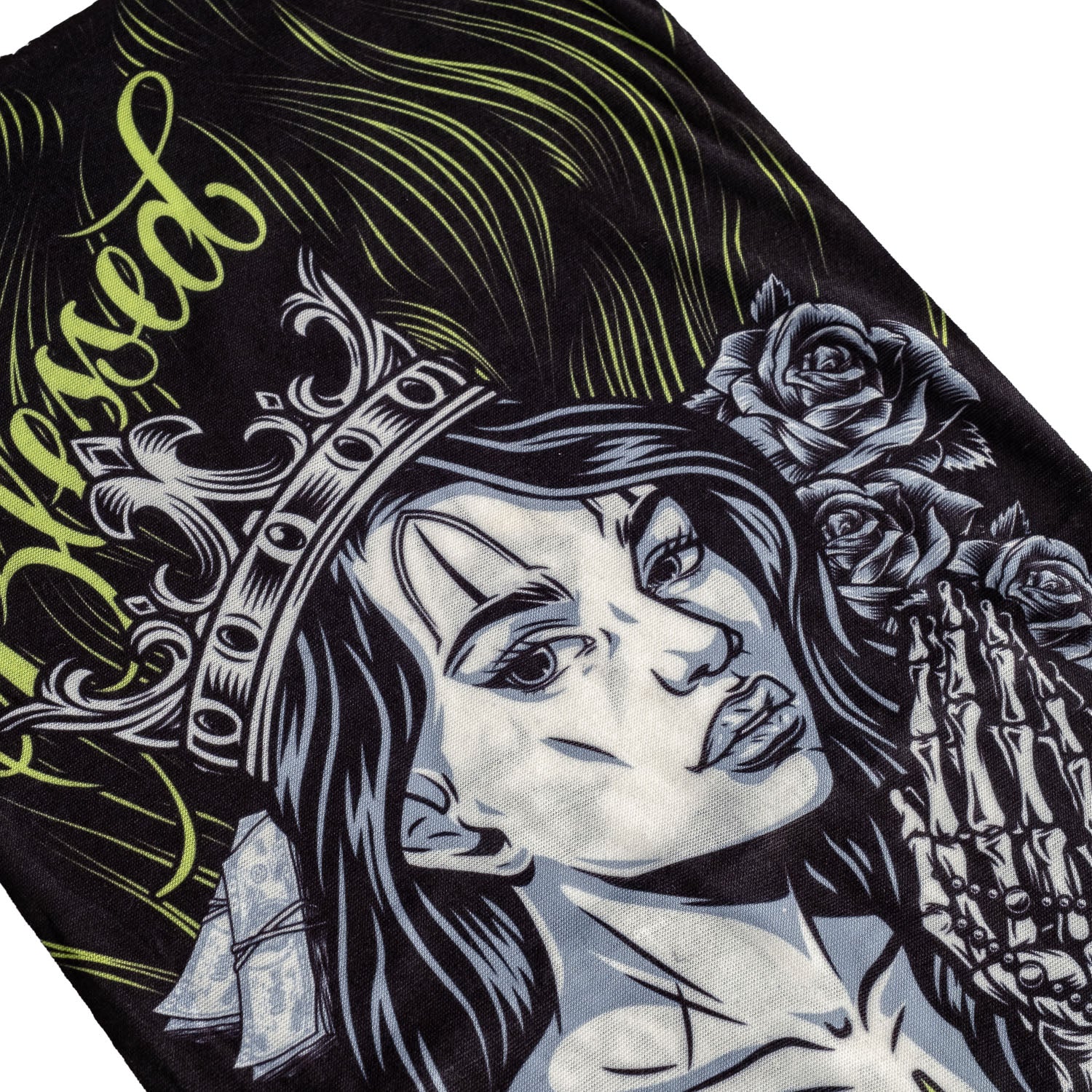 Shadow Queen Desenli Buff Bandana #renk_florasan sarı