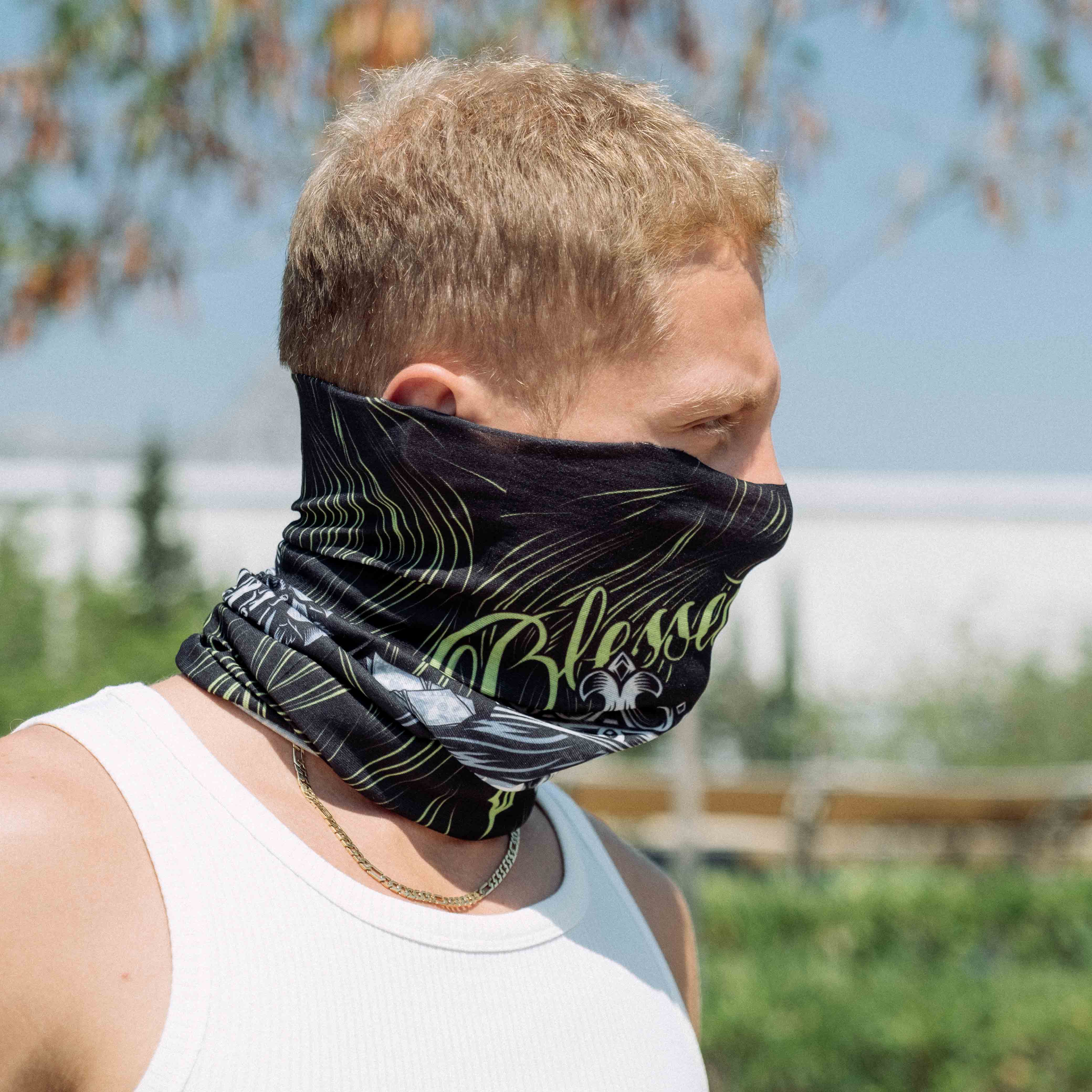 Shadow Queen Desenli Buff Bandana #renk_florasan sarı