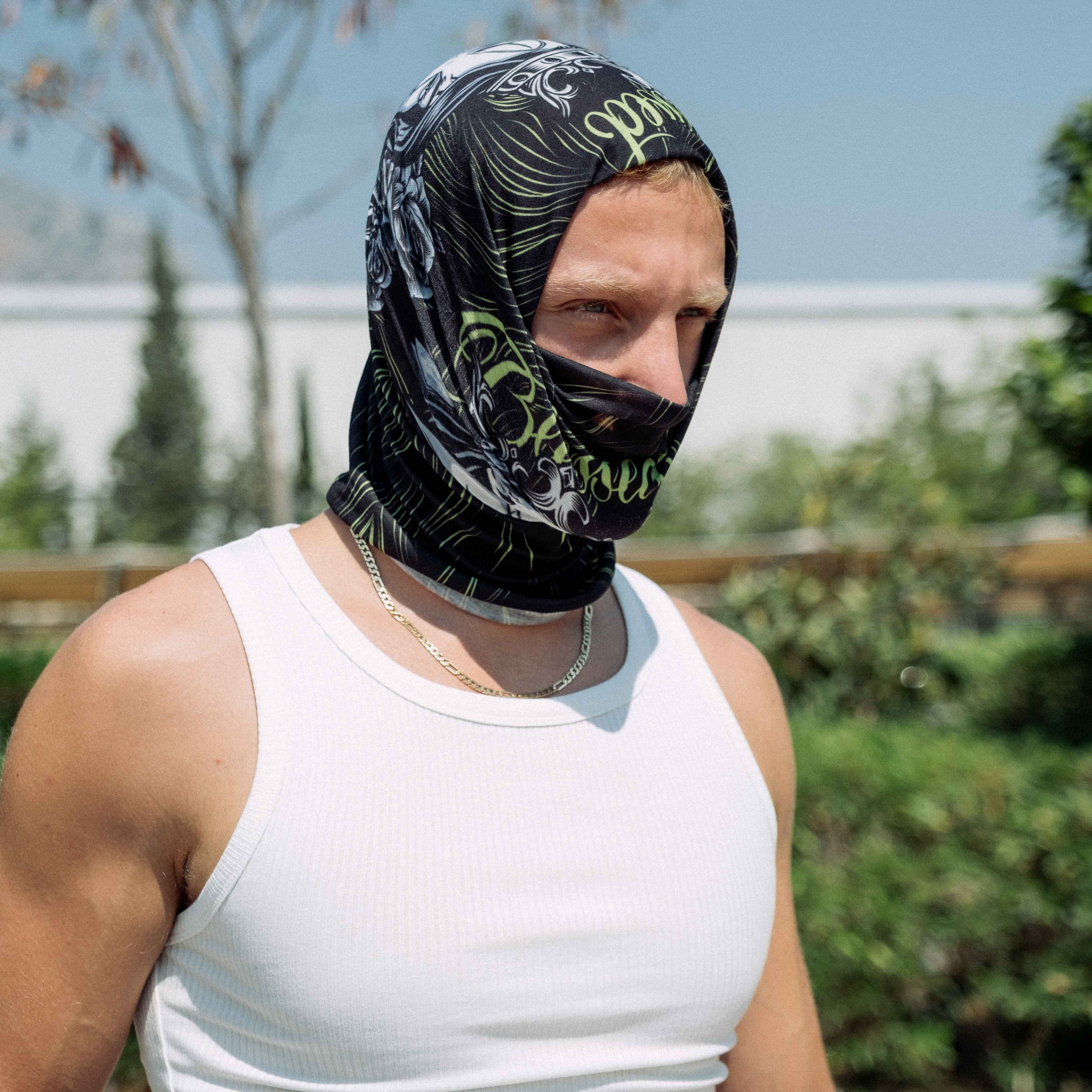 Shadow Queen Desenli Buff Bandana #renk_florasan sarı