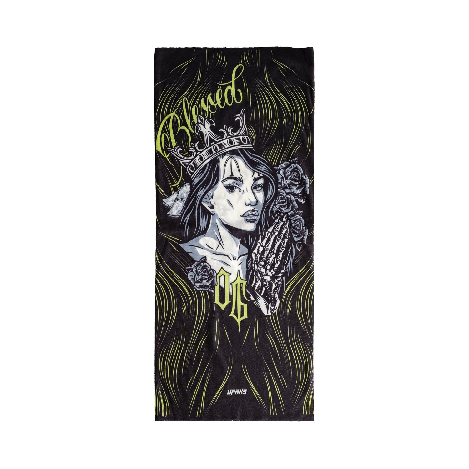 Shadow Queen Desenli Buff Bandana #renk_florasan sarı