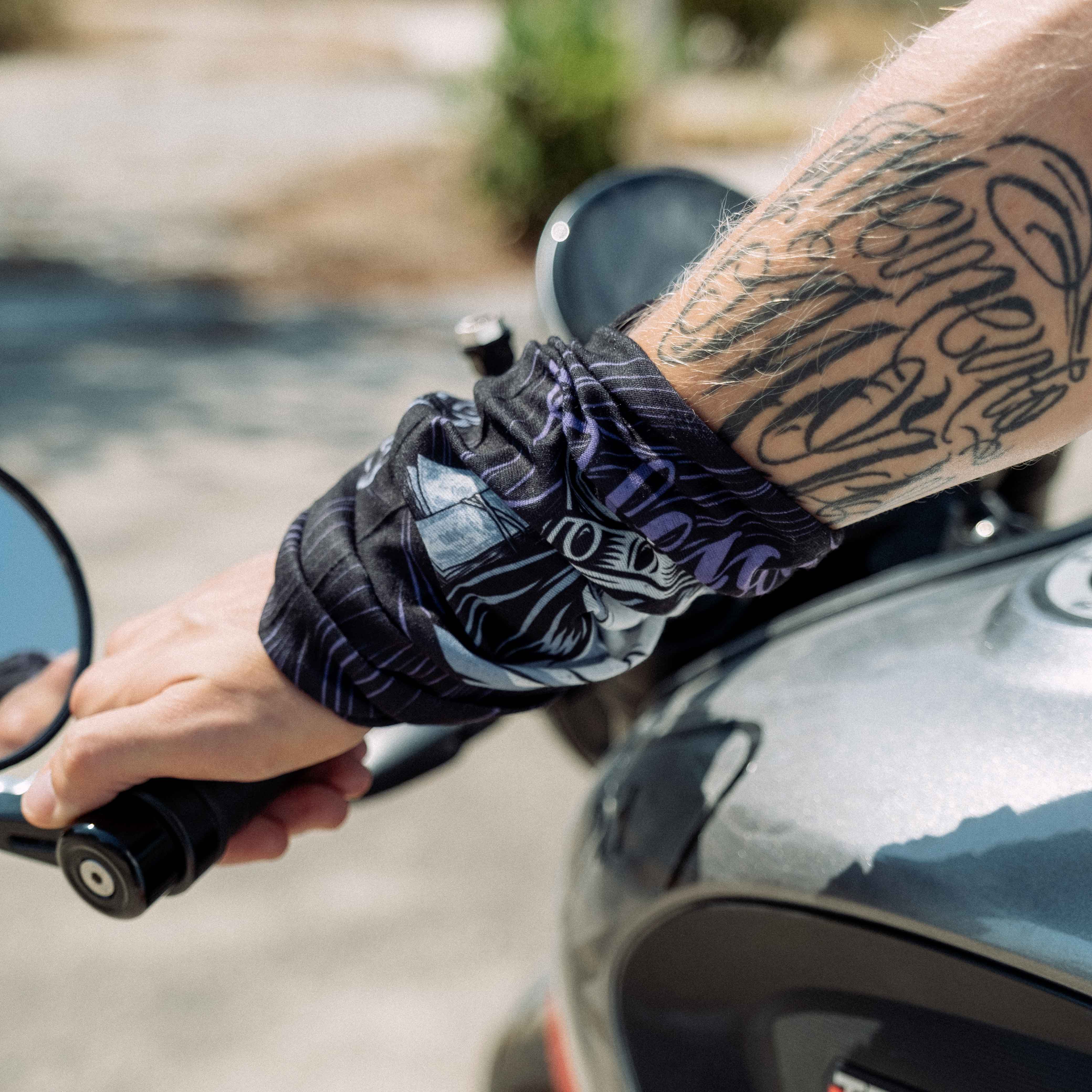 Shadow Queen Desenli Buff Bandana #renk_mor