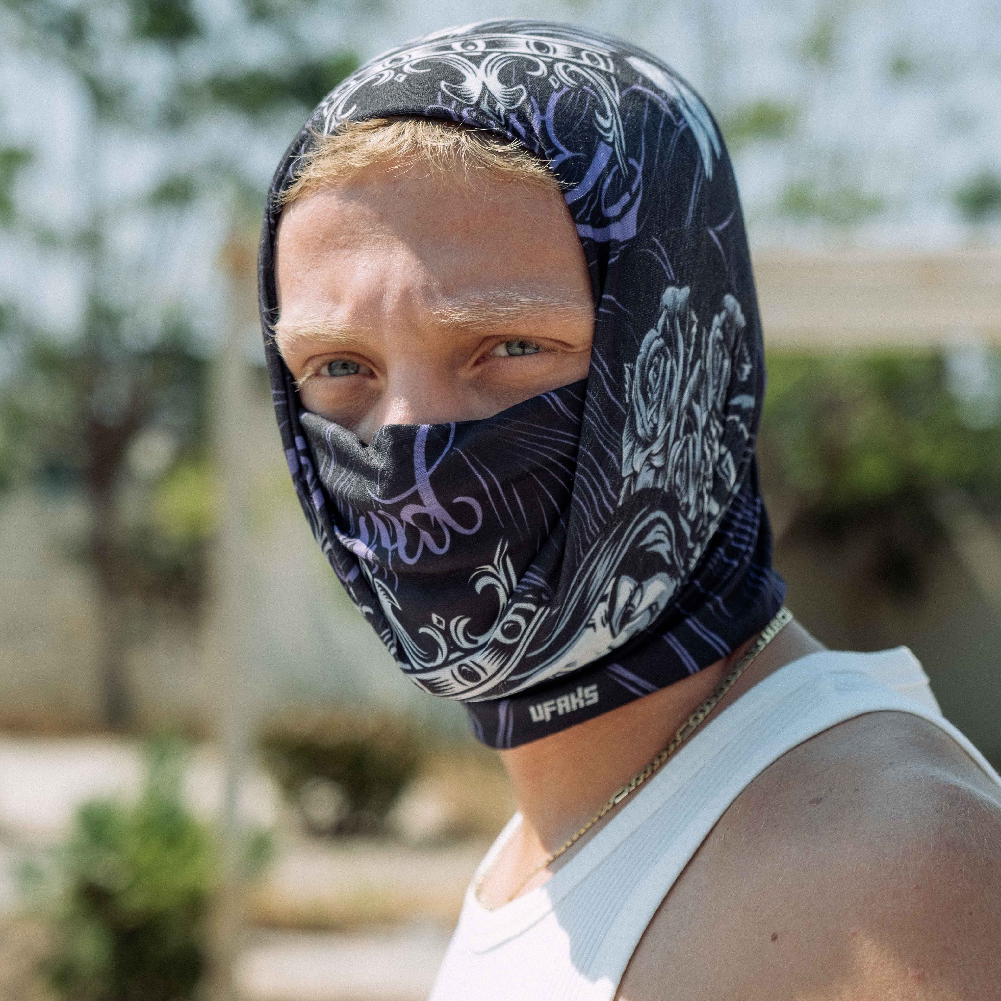 Shadow Queen Desenli Buff Bandana #renk_mor