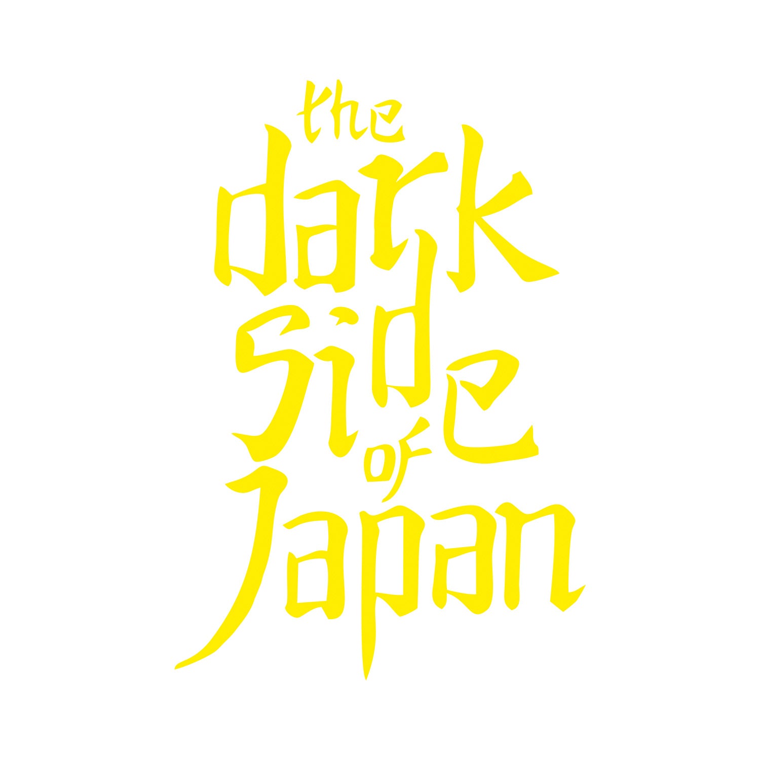 The Dark Side of Japan Sticker Motosiklet Etiketi #renk_sarı #ölçü_sarı