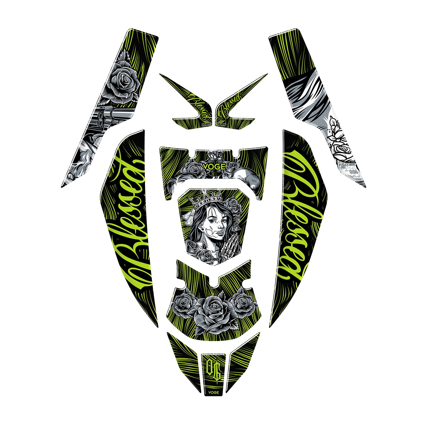 Voge SR1 Shadow Queen Tank Pad Set (2023-2026) #renk_florasan sarı