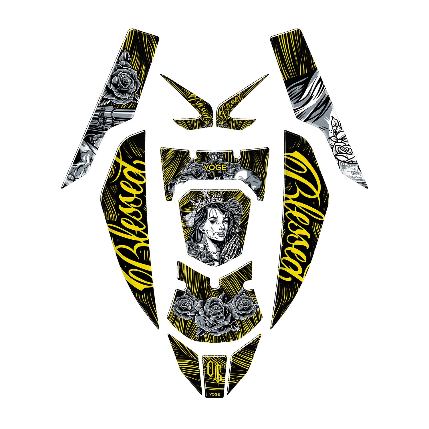 Voge SR1 Shadow Queen Tank Pad Set (2023-2026) #renk_sarı