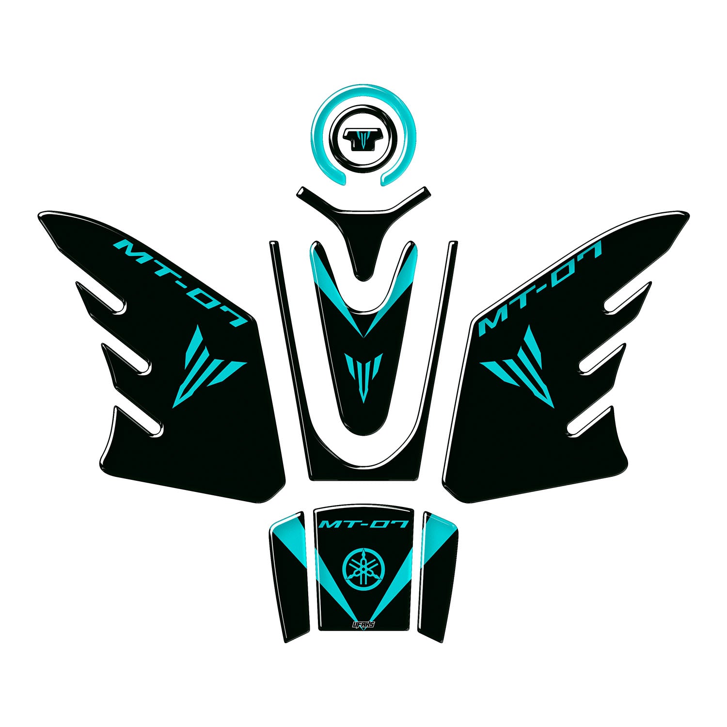 Yamaha MT-07 Uyumlu Tank Pad Set (2021-2024) #renk_aqua