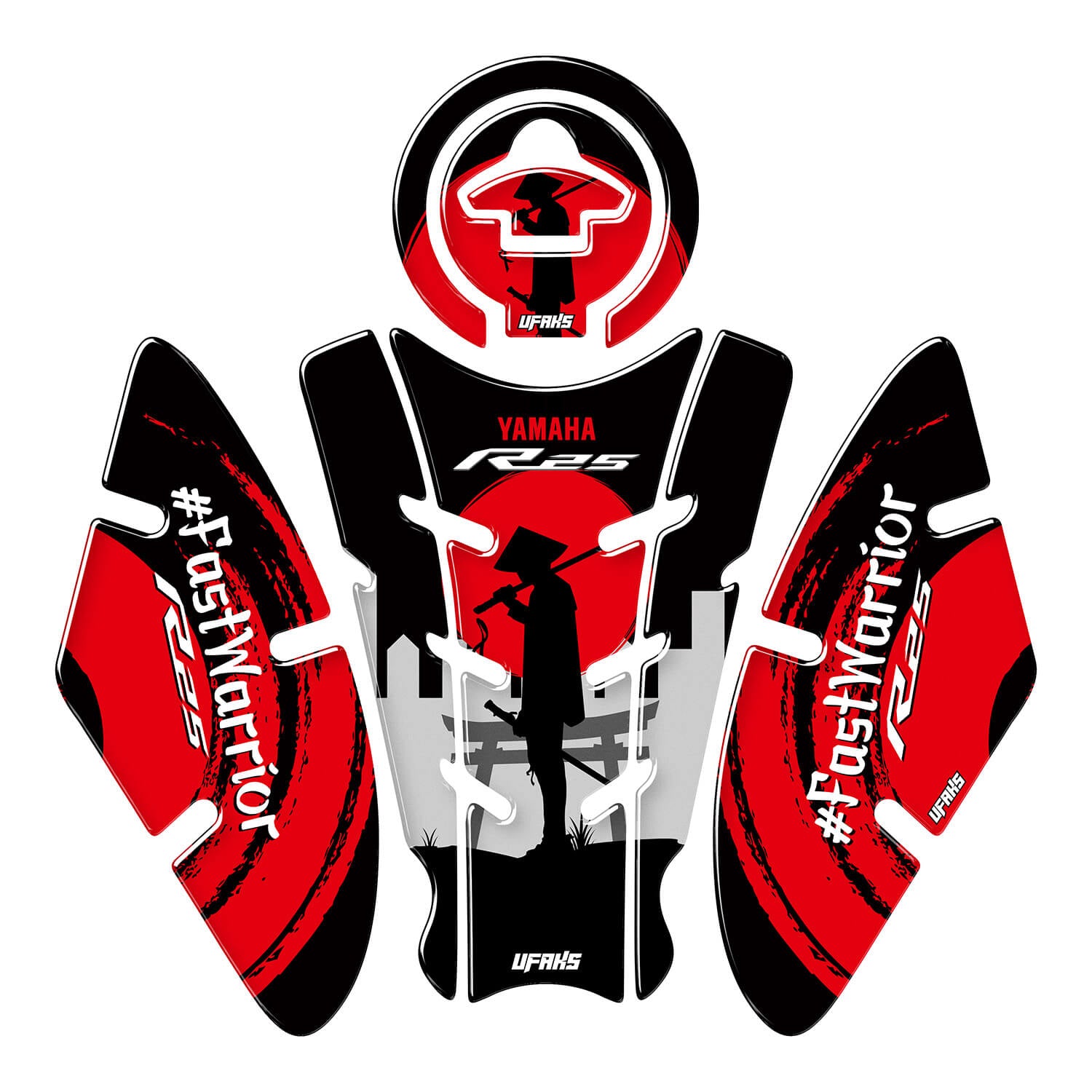 Yamaha R25 Fast Warrior Tank Pad Set (2021) #renk_kırmızı