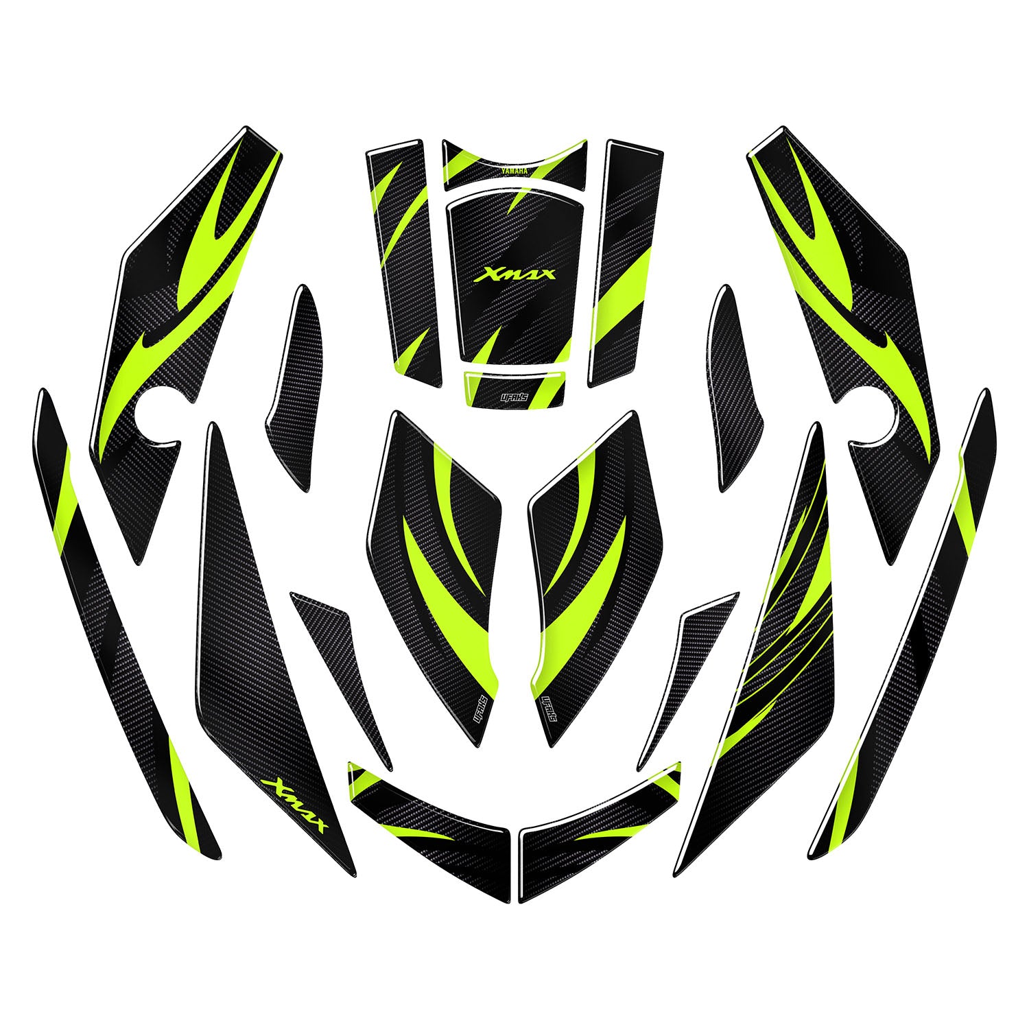 Yamaha XMAX Aesthetic Lines Tank Pad Set (2023-2024) #renk_florasan sarı