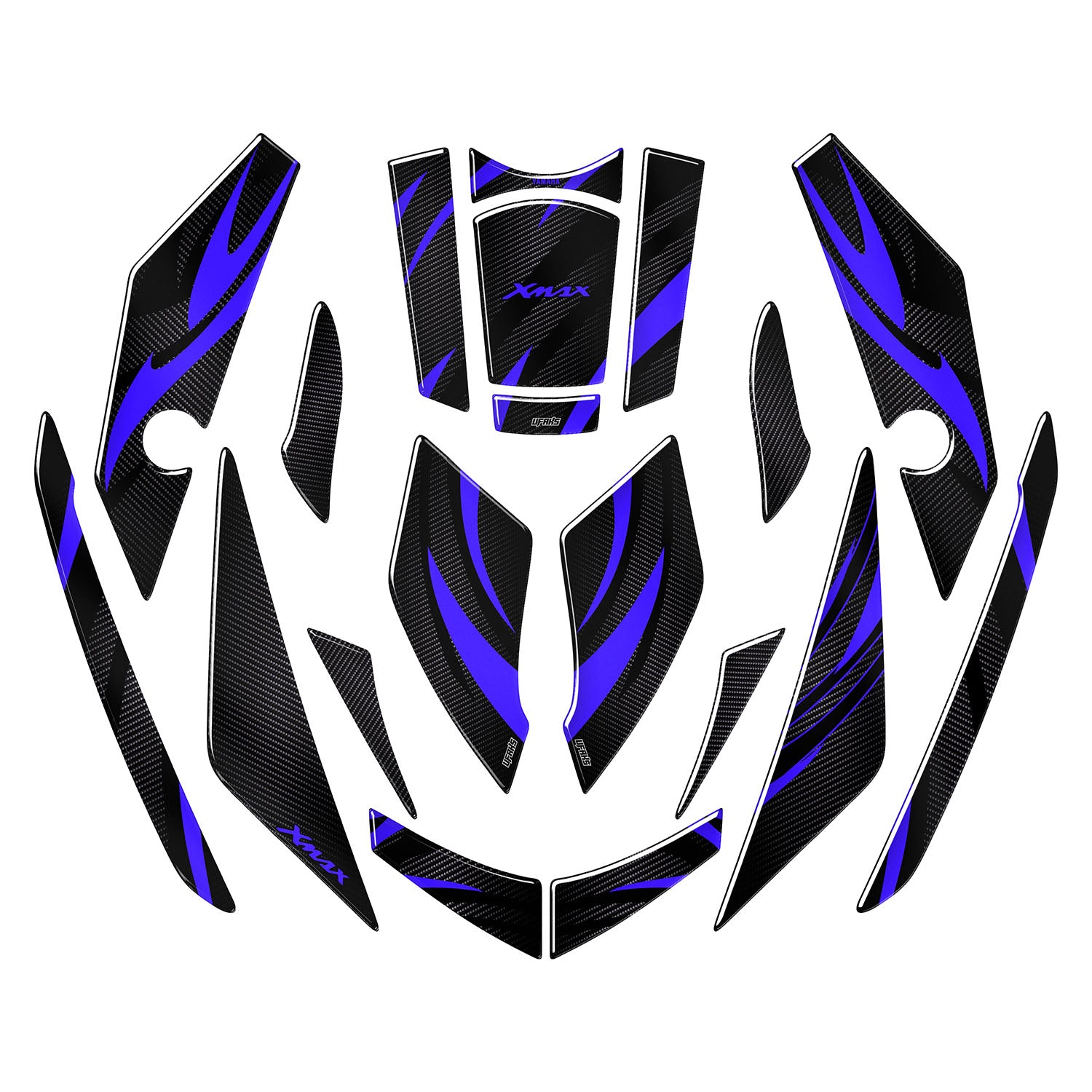 Yamaha XMAX Aesthetic Lines Tank Pad Set (2023-2024) #renk_mavi