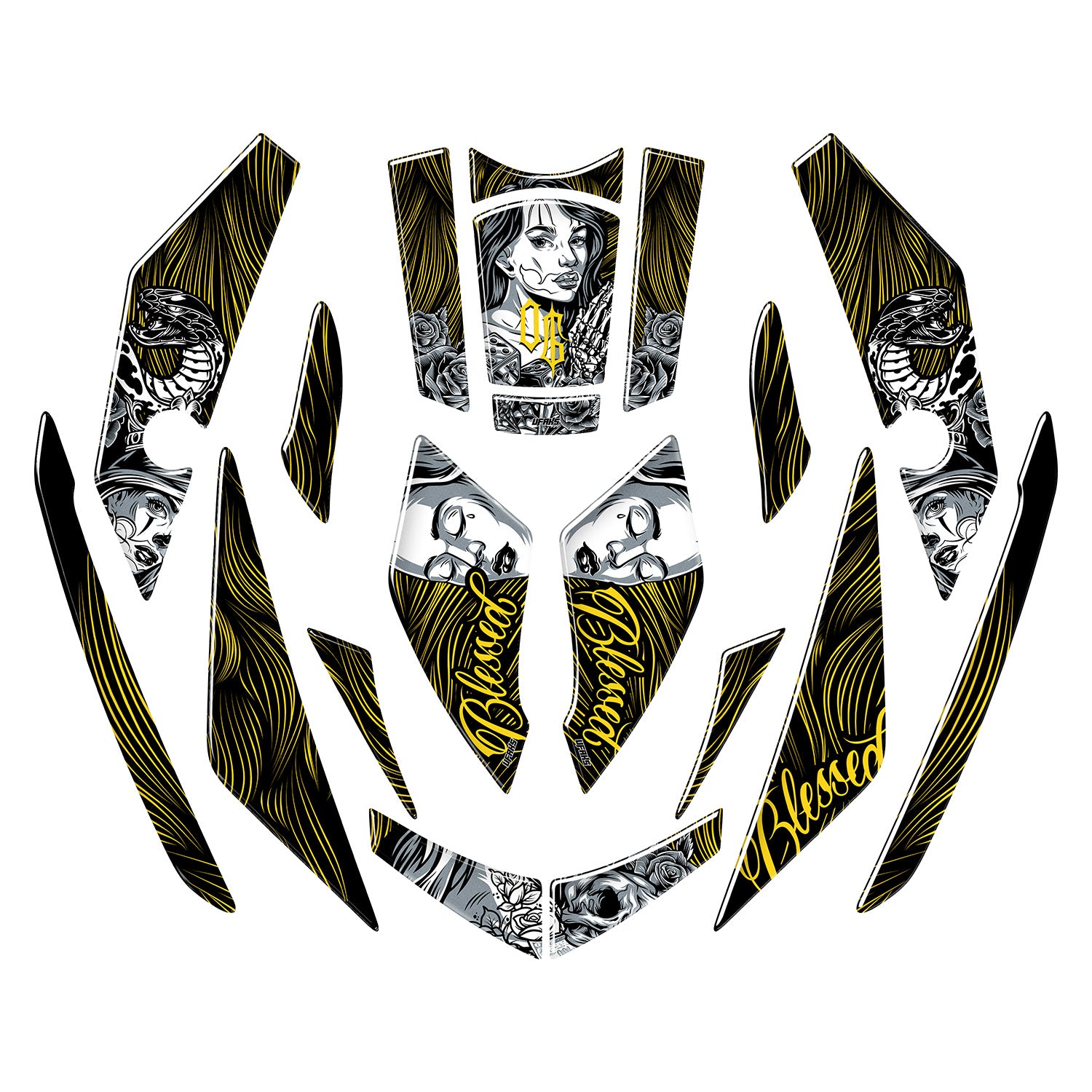 Yamaha XMAX Shadow Queen Tank Pad Set (2023-2024) #renk_sarı