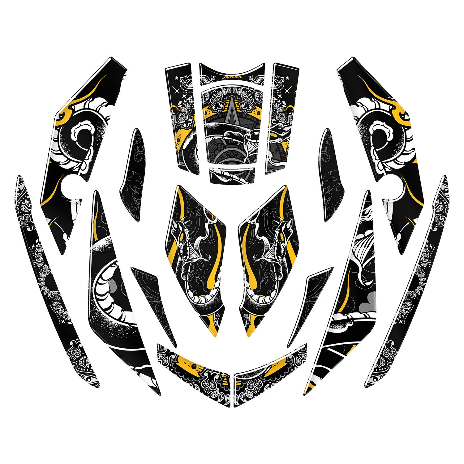 Yamaha XMAX Snakebite Tank Pad Set (2023-2024) #renk_sarı