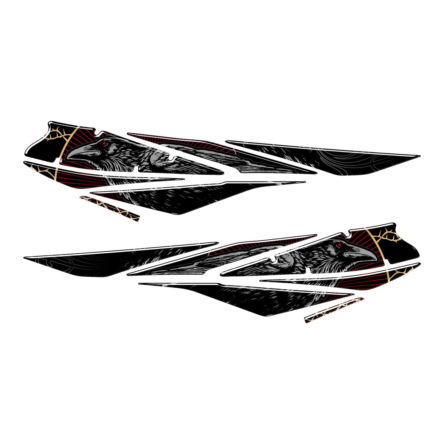 Zontes ZT250T-E Scarlet Wing Tank Pad Set (2024-2025) #set_yan pad set