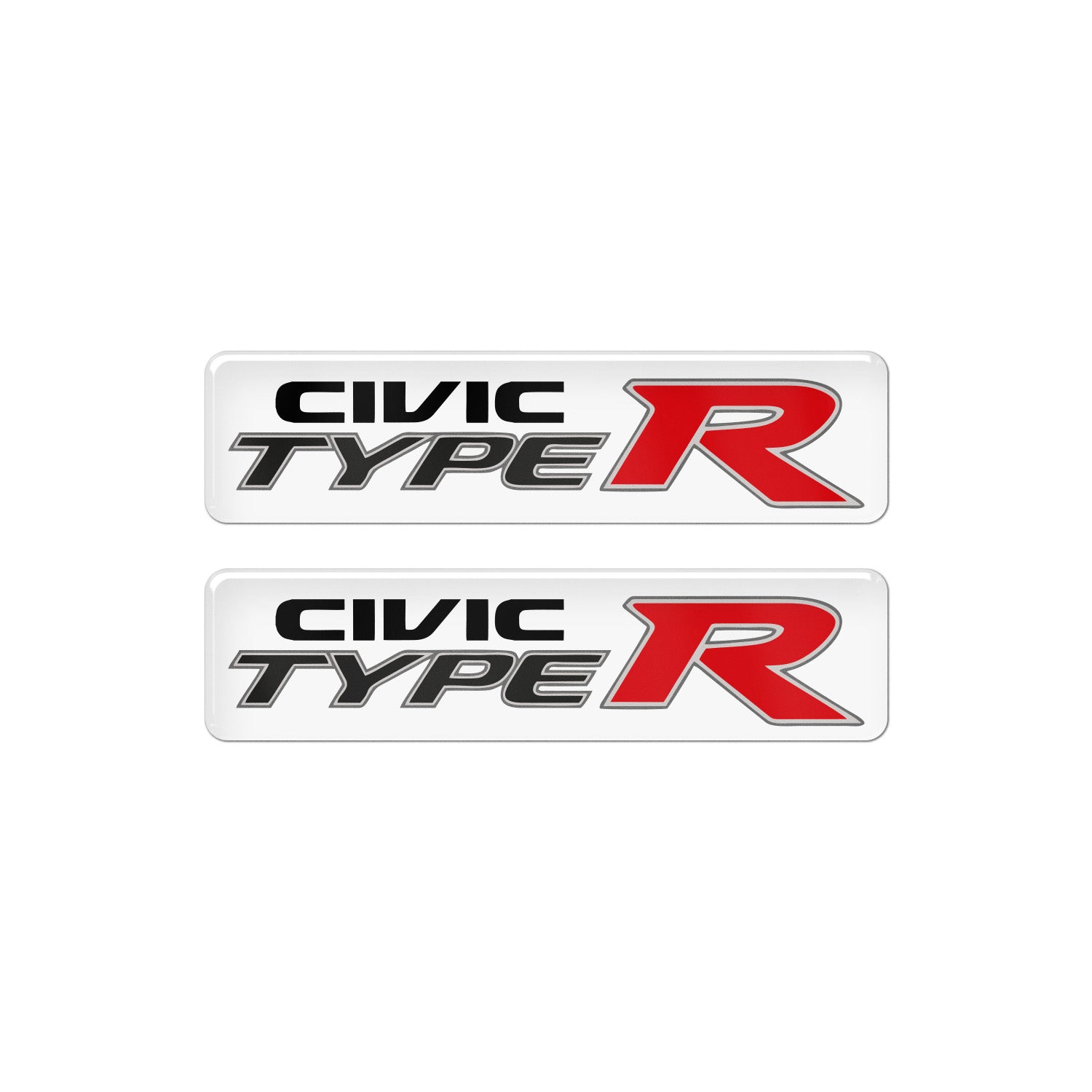 Honda Civic Typer Racing Beyaz 3D Sticker 2 Adet