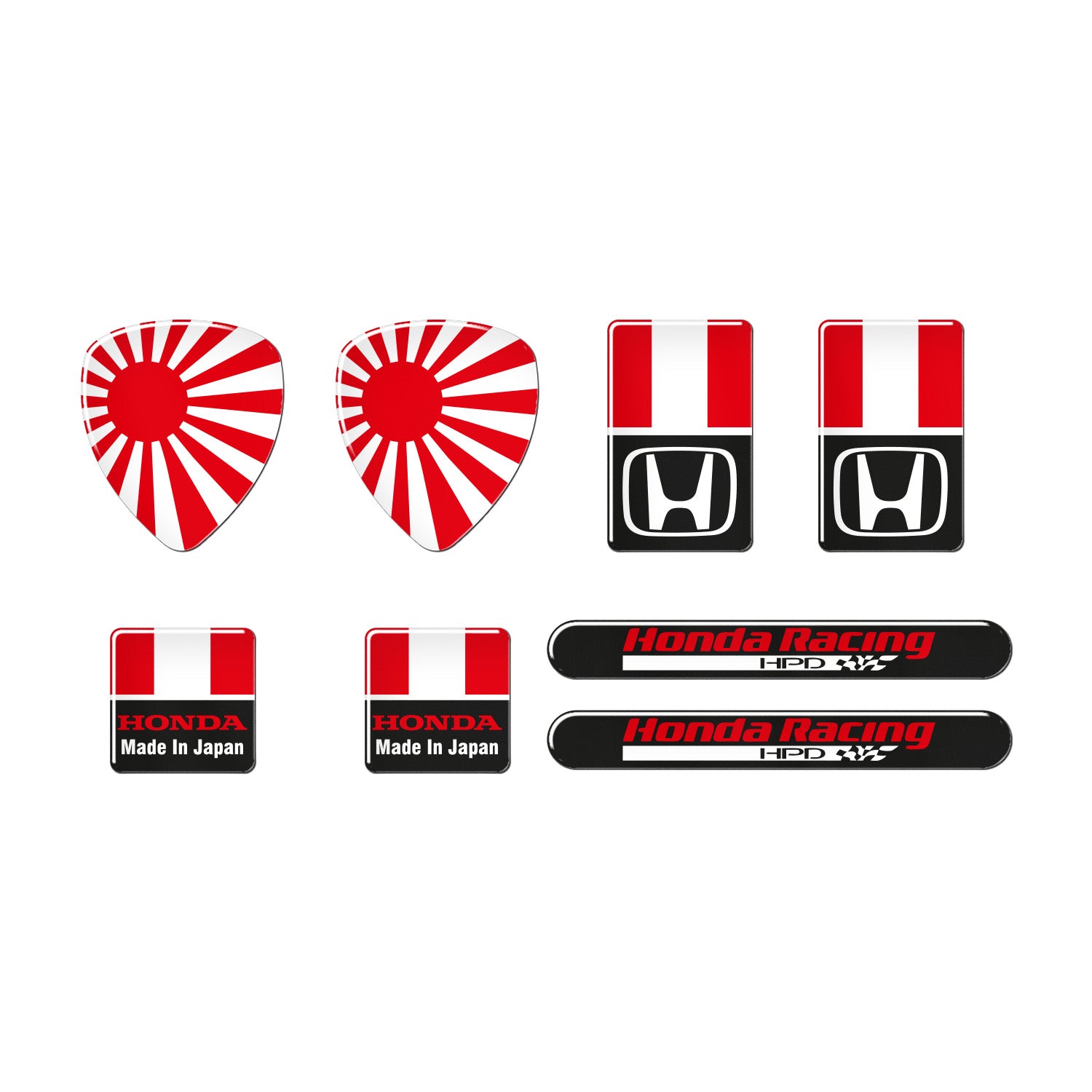 Honda 8 Parça 3D Damla Sticker Set