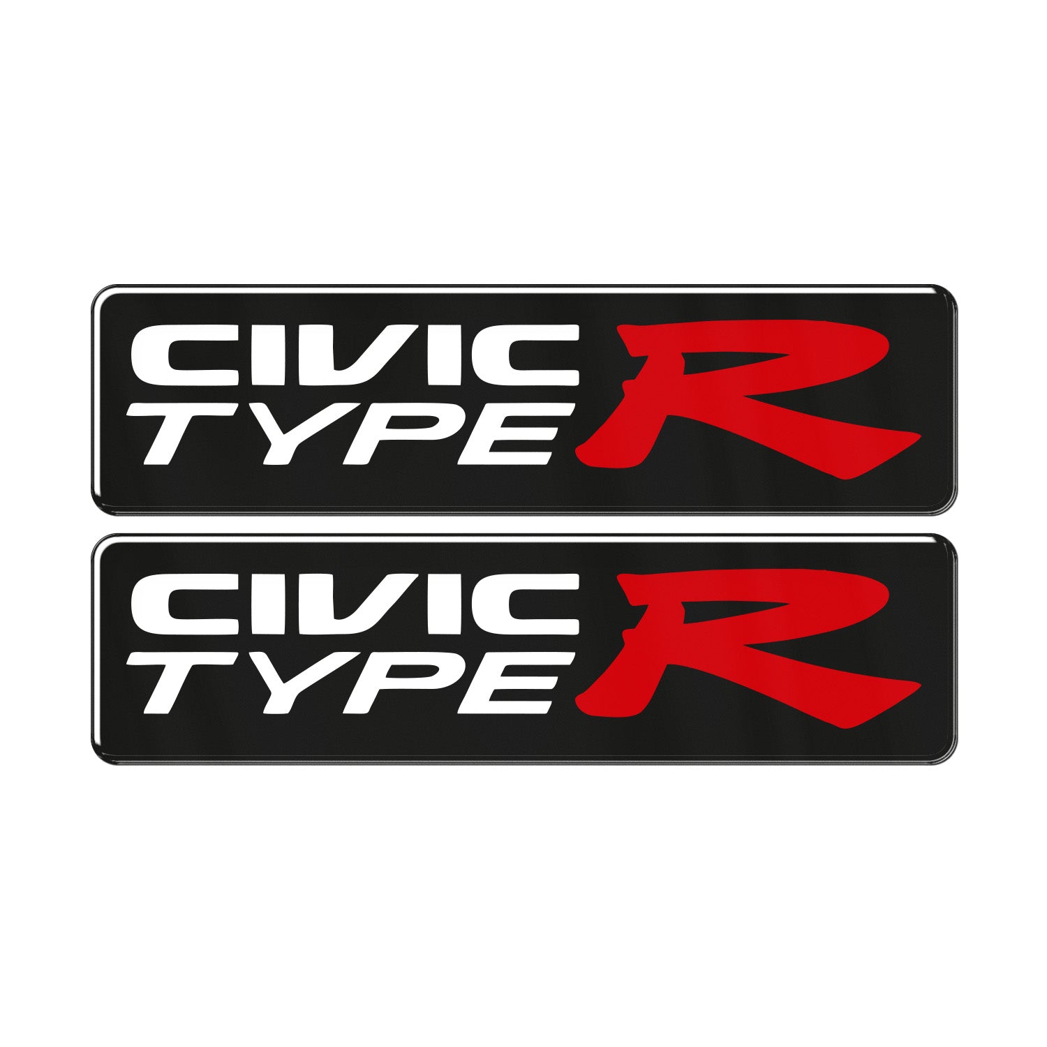 Honda Civic Typer Racing Siyah 3D Sticker (2 Adet)